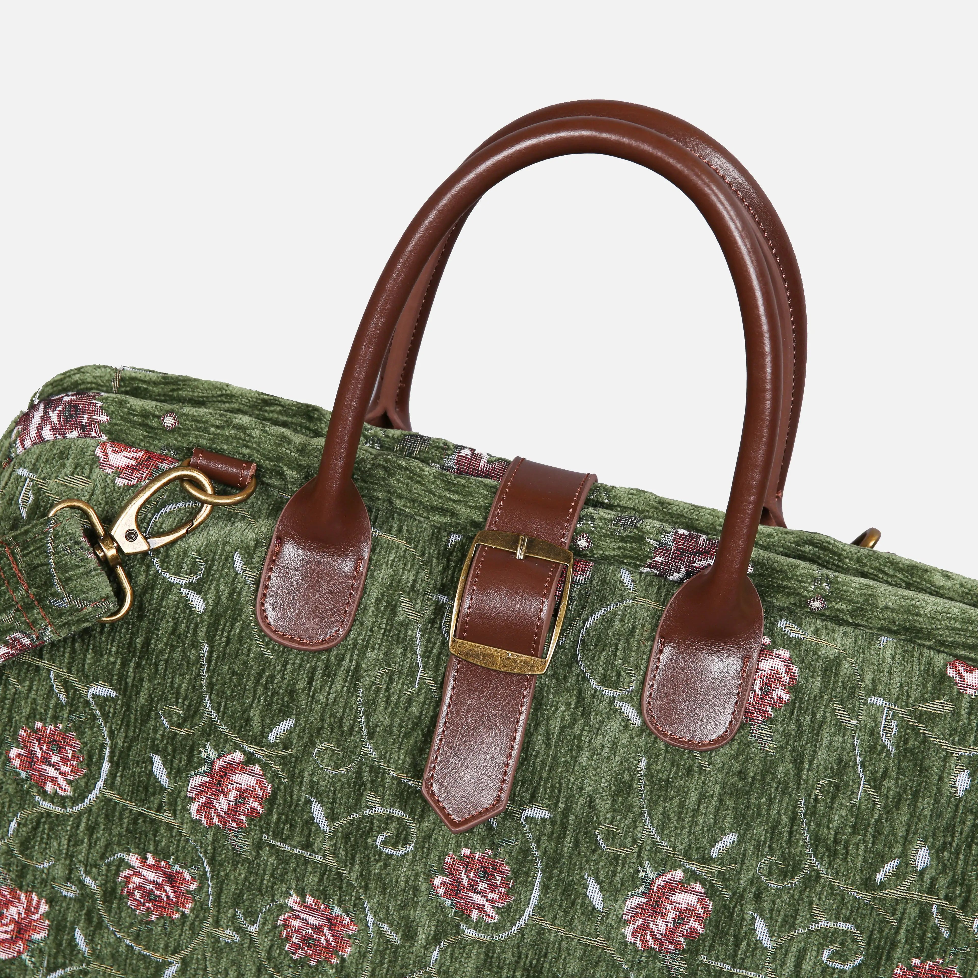 Climbing Rose Arugula Mary Poppins Weekender Carpetbag of America detail