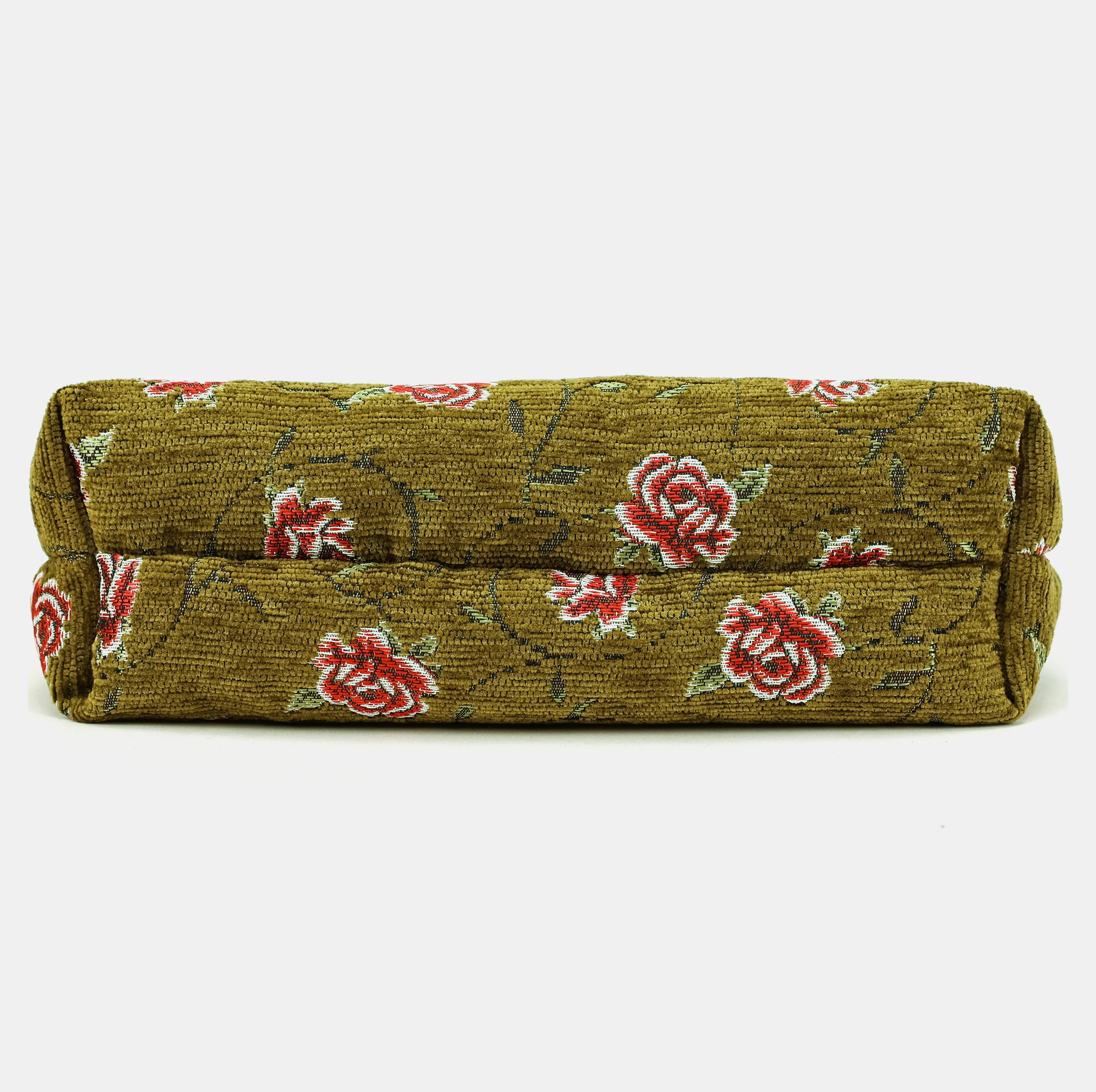Climbing Rose Avocado Butterfly Crossbody Bag Carpetbag of America bottom