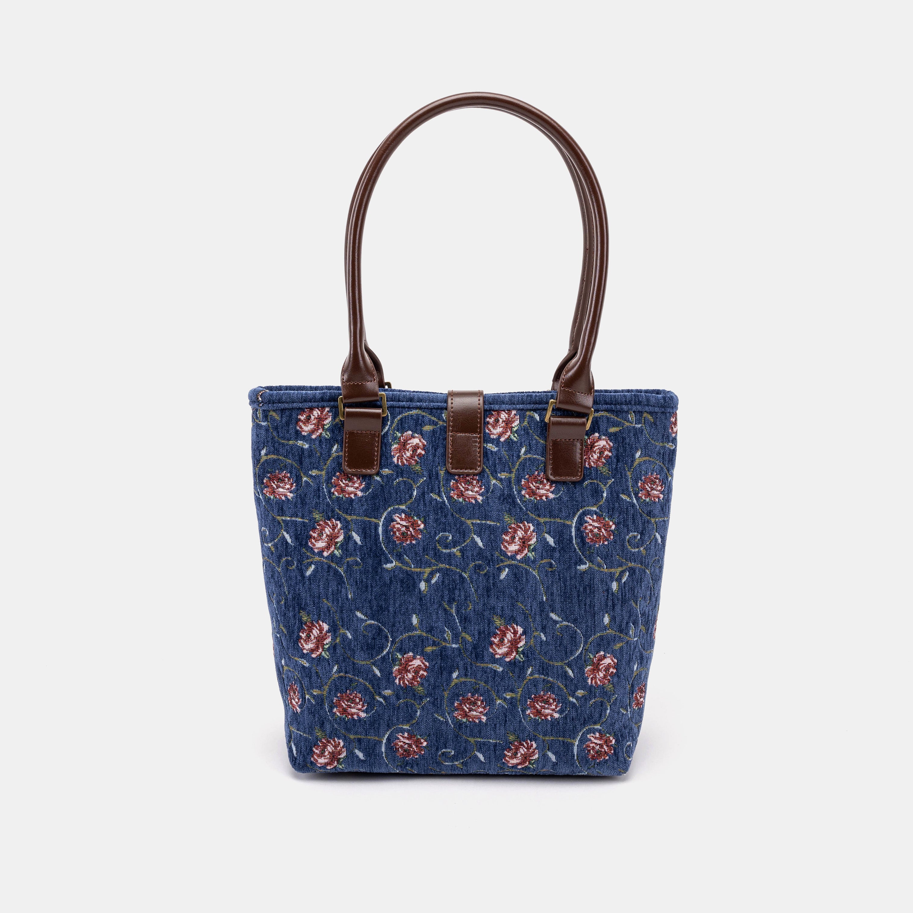 Climbing Rose Blue Everyday Tote Bag of America back