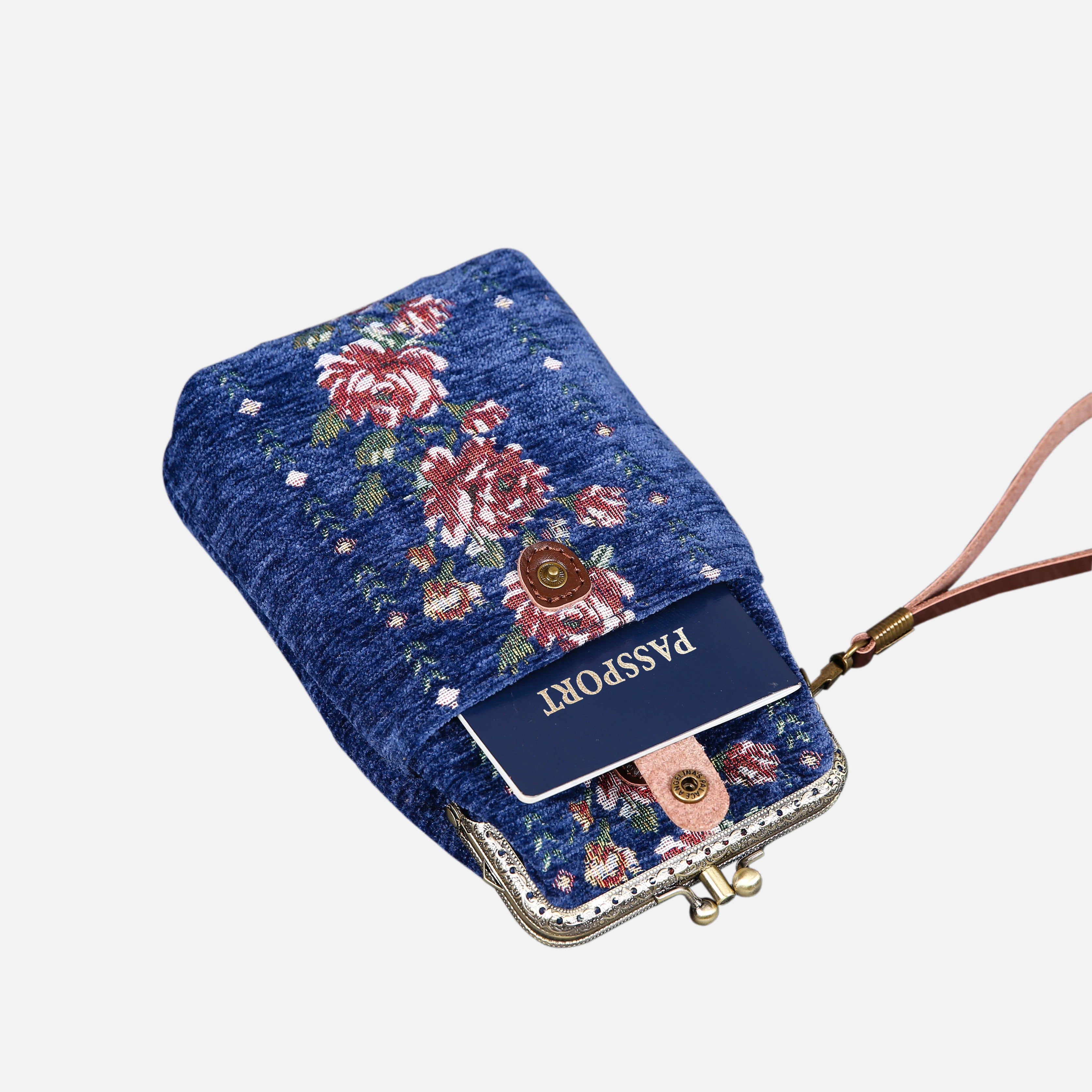 Climbing Rose Blue Series Carpet Phone Case Carpetbag of America Rose Trail pocket