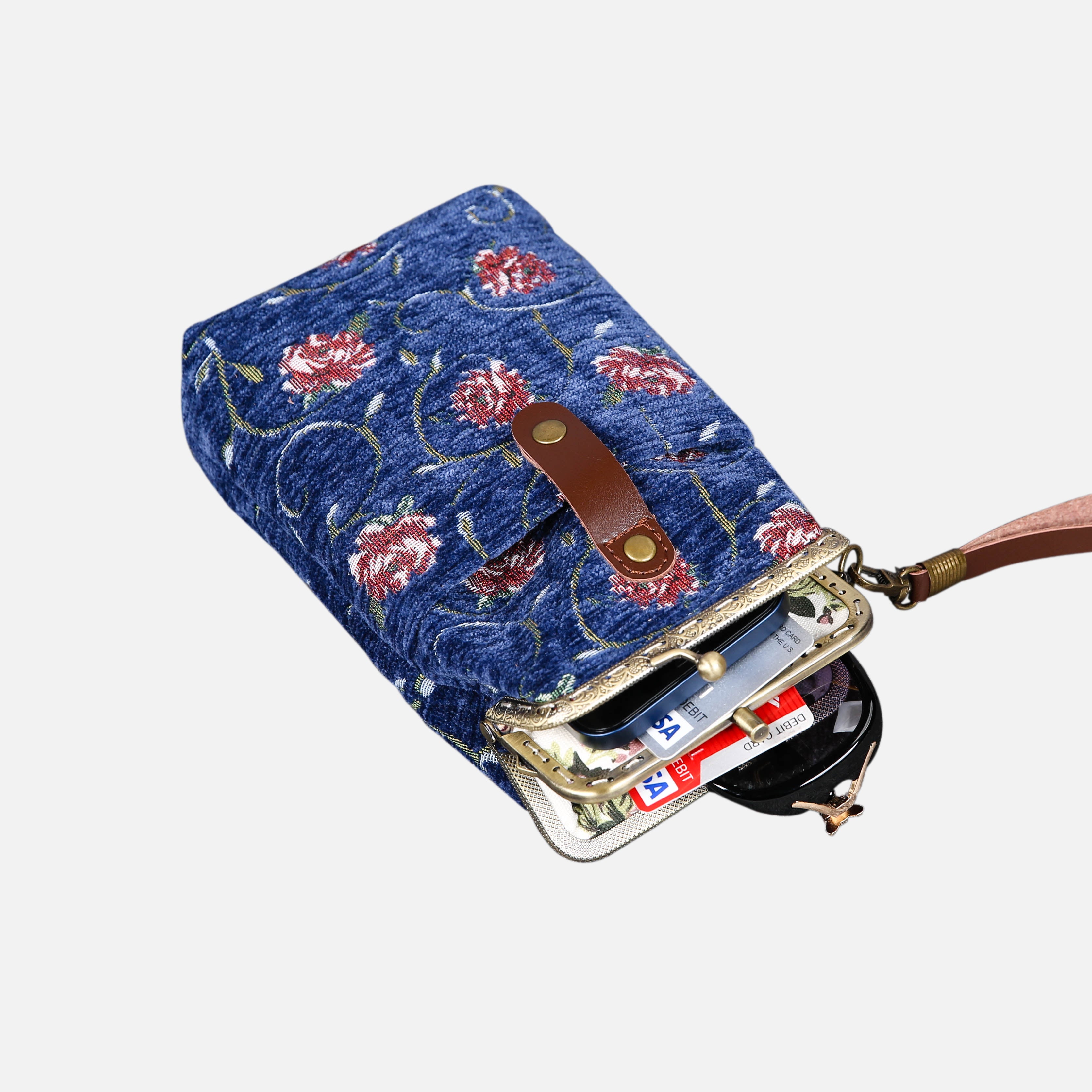 Climbing Rose Blue Series Carpet Phone Case Carpetbag of America Climbing Rose in use