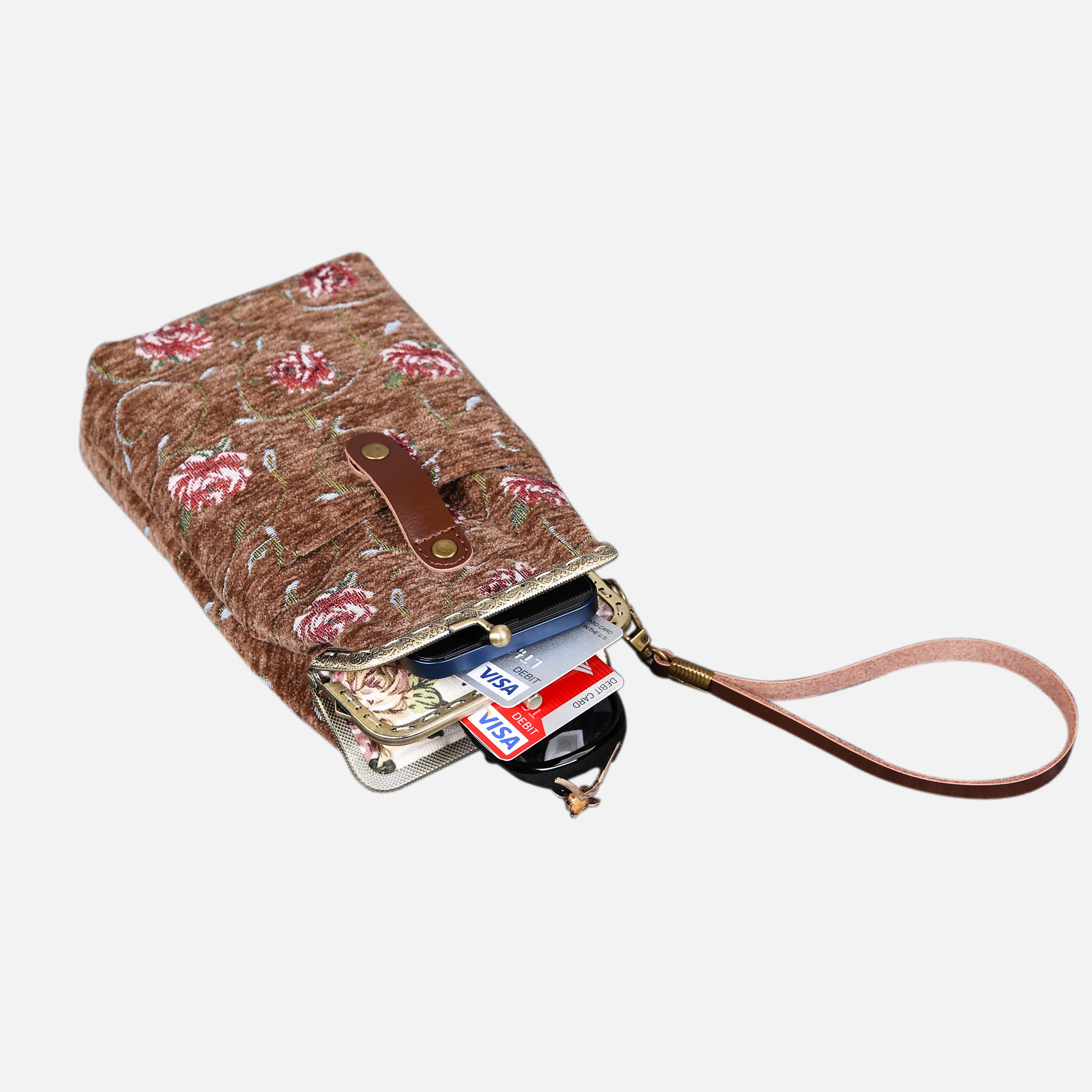 Climbing Rose Coffee Series Carpet Phone Case Carpetbag of America Climbing Rose in use