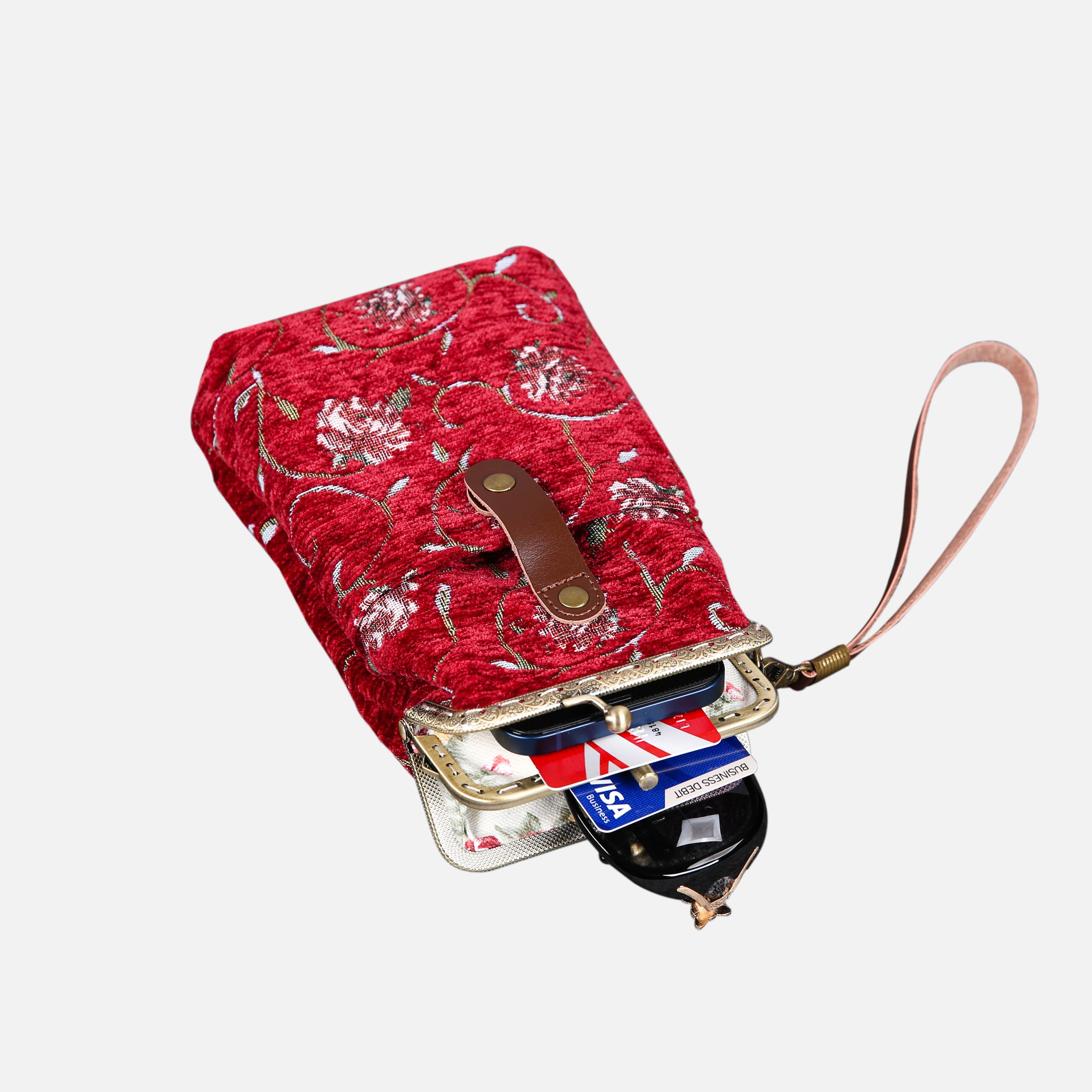 Climbing Rose Red Series Carpet Phone Case Carpetbag of America Climbing Rose in use