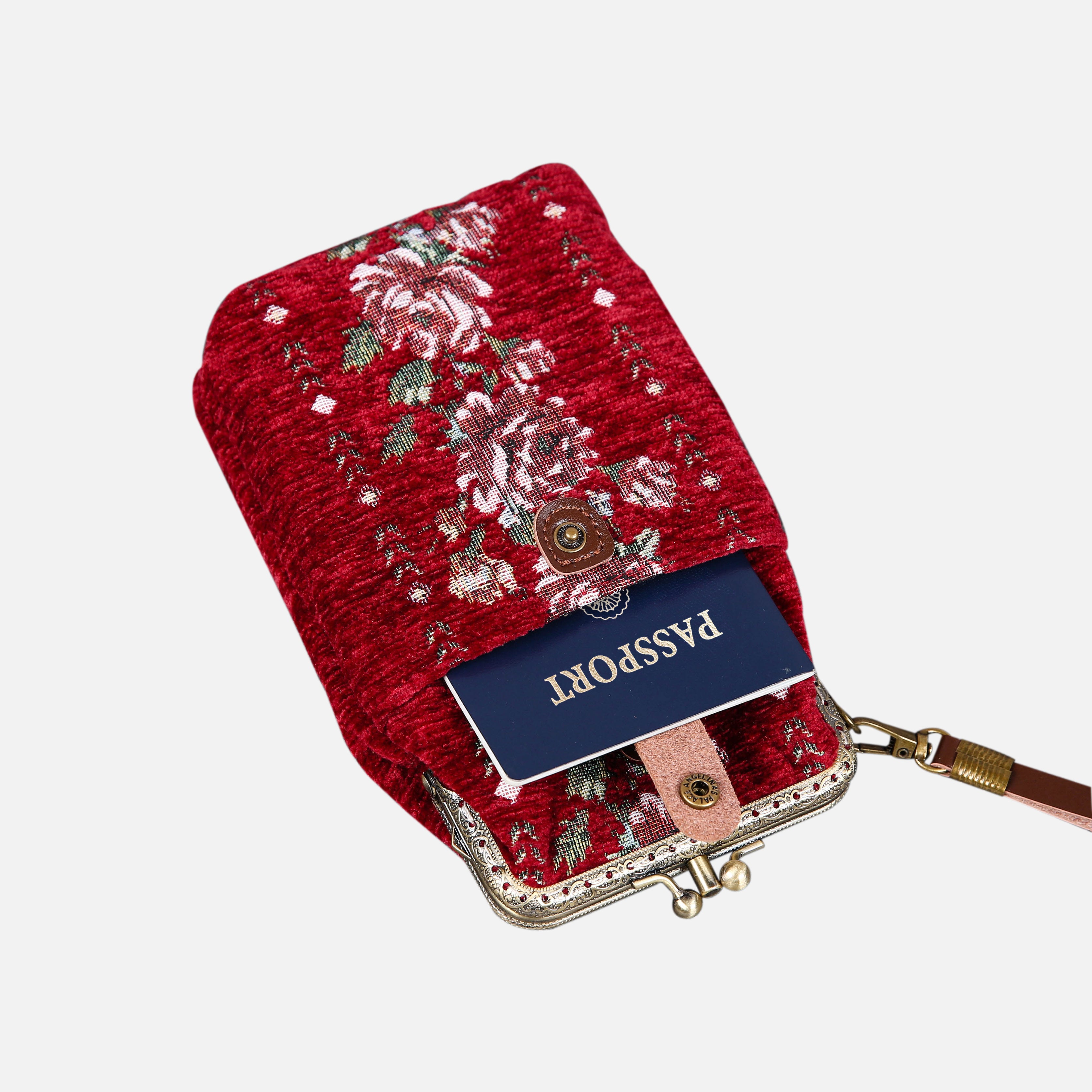 Climbing Rose Red Series Carpet Phone Case Carpetbag of America Rose Trail pocket