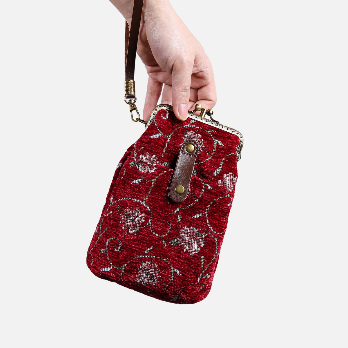 Climbing Rose Red Series Carpet Phone Case Carpetbag of America Climbing Rose holding