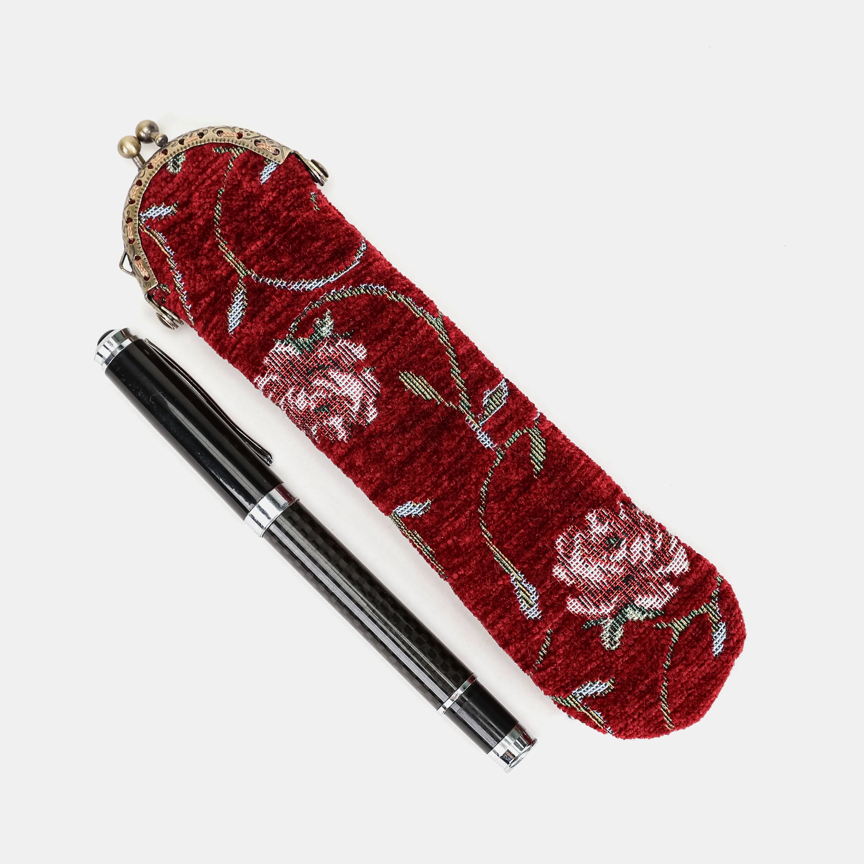 Climbing Rose Red Solo Pen Case Carpetbag of America main