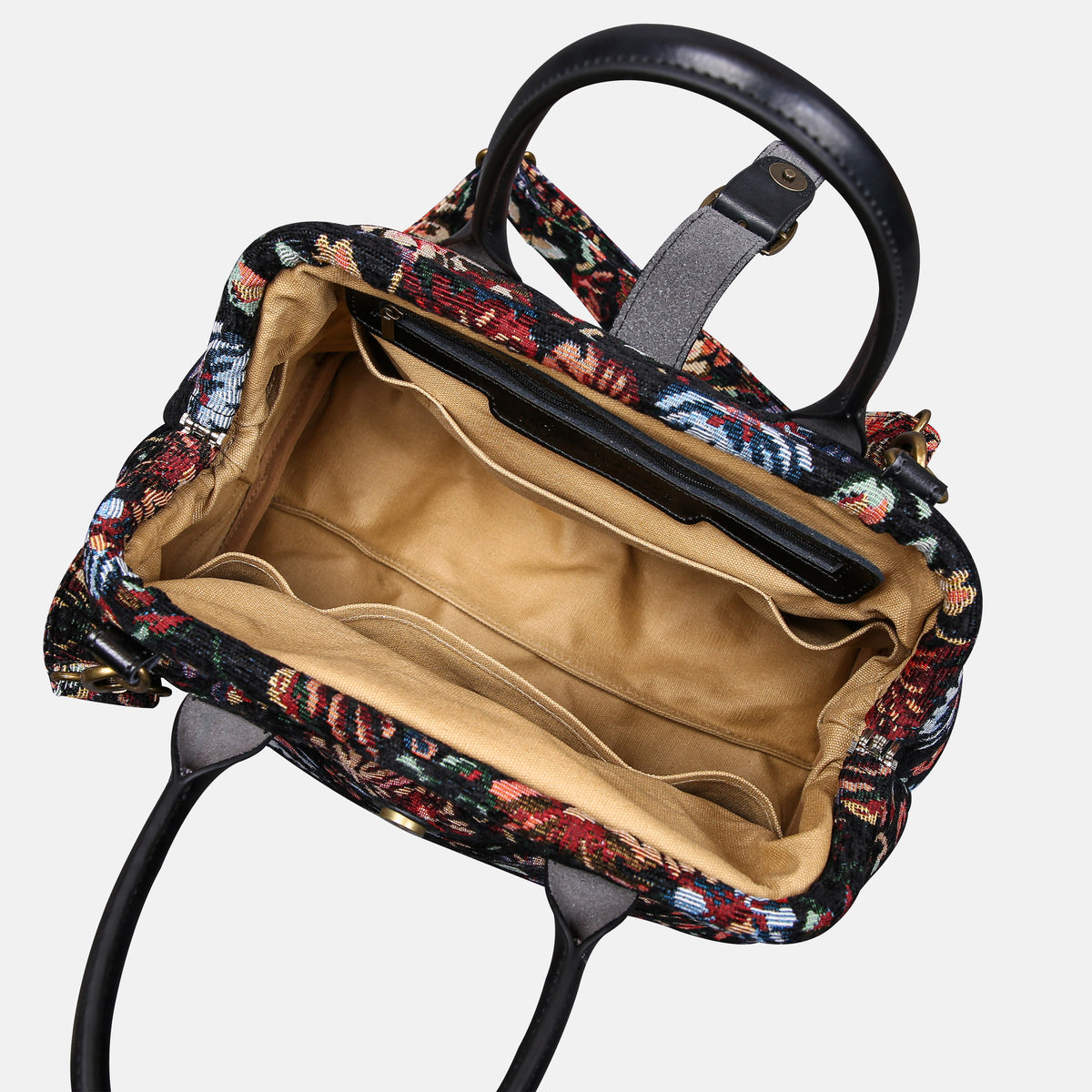 Colorful Cosmos Carpet Handbag Purse carpet bag MCW Handmade of America open