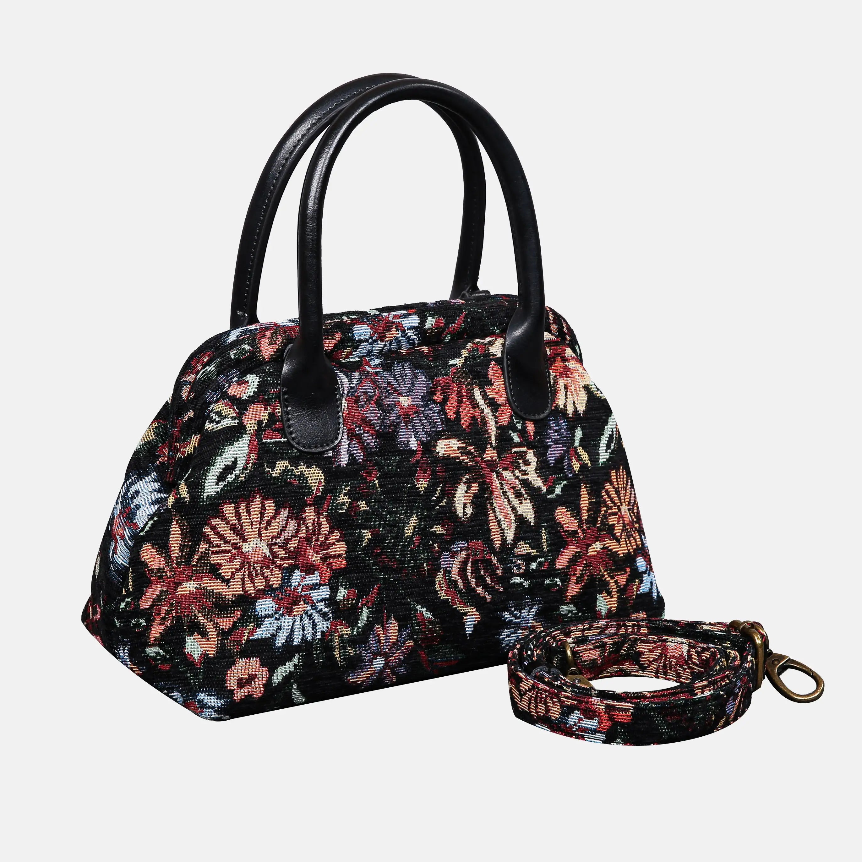 Colorful Cosmos Carpet Satchel carpet bag MCW Handmade of America with strap