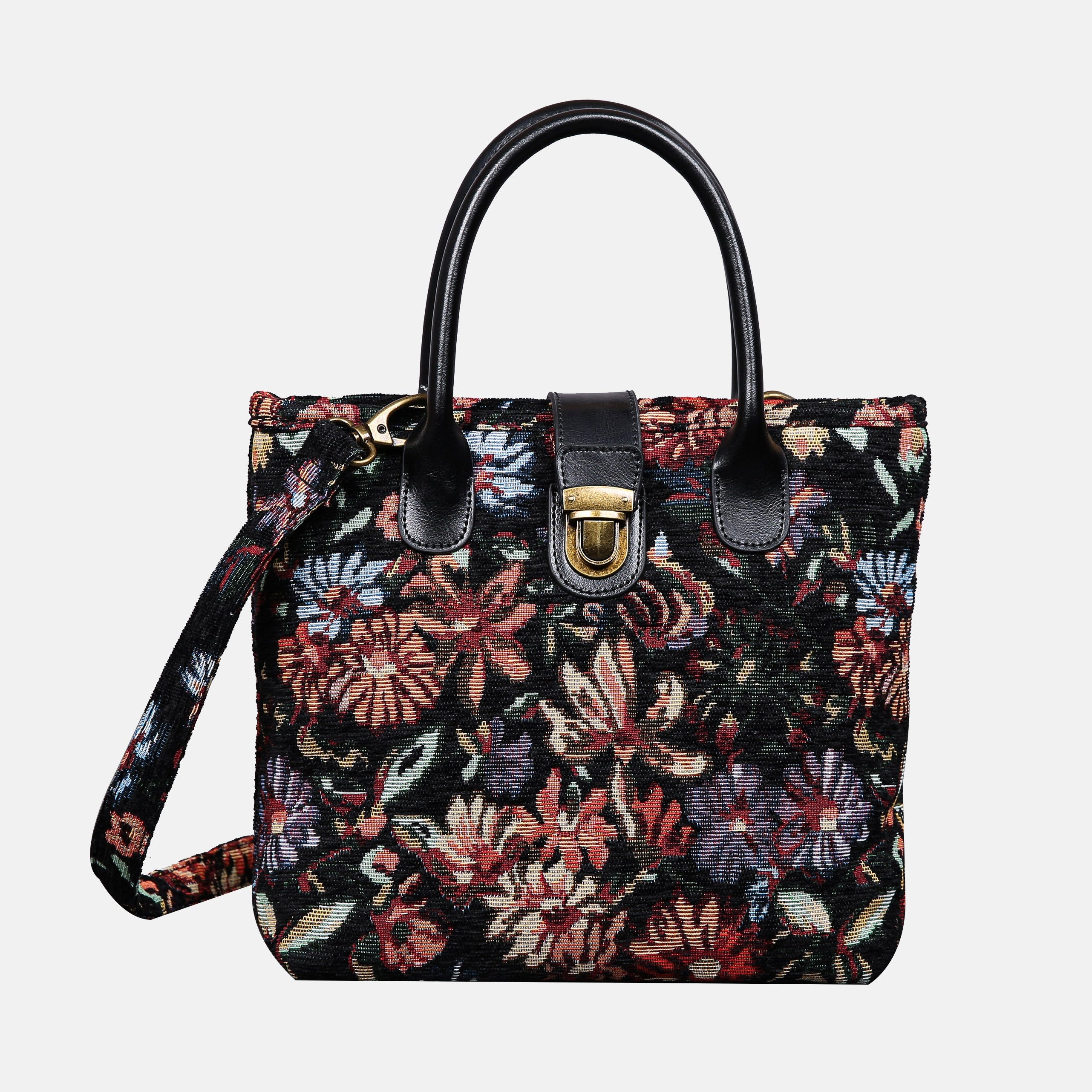 Colorful Cosmos Tuck Lock Carpet Satchel carpet bag MCW Handmade of America main