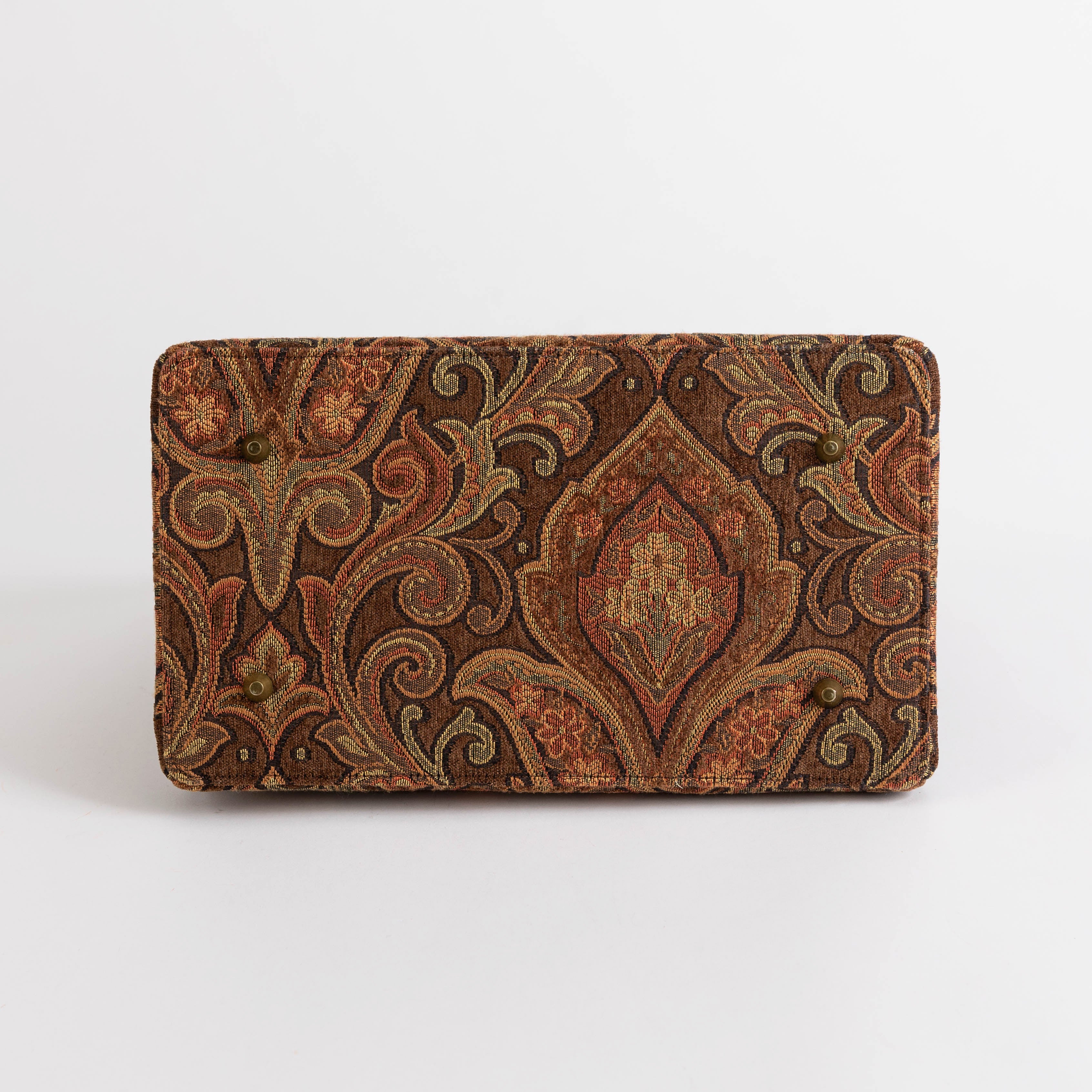 Damask D. Brown Celine Carpet Gladstone Bag of America bottom