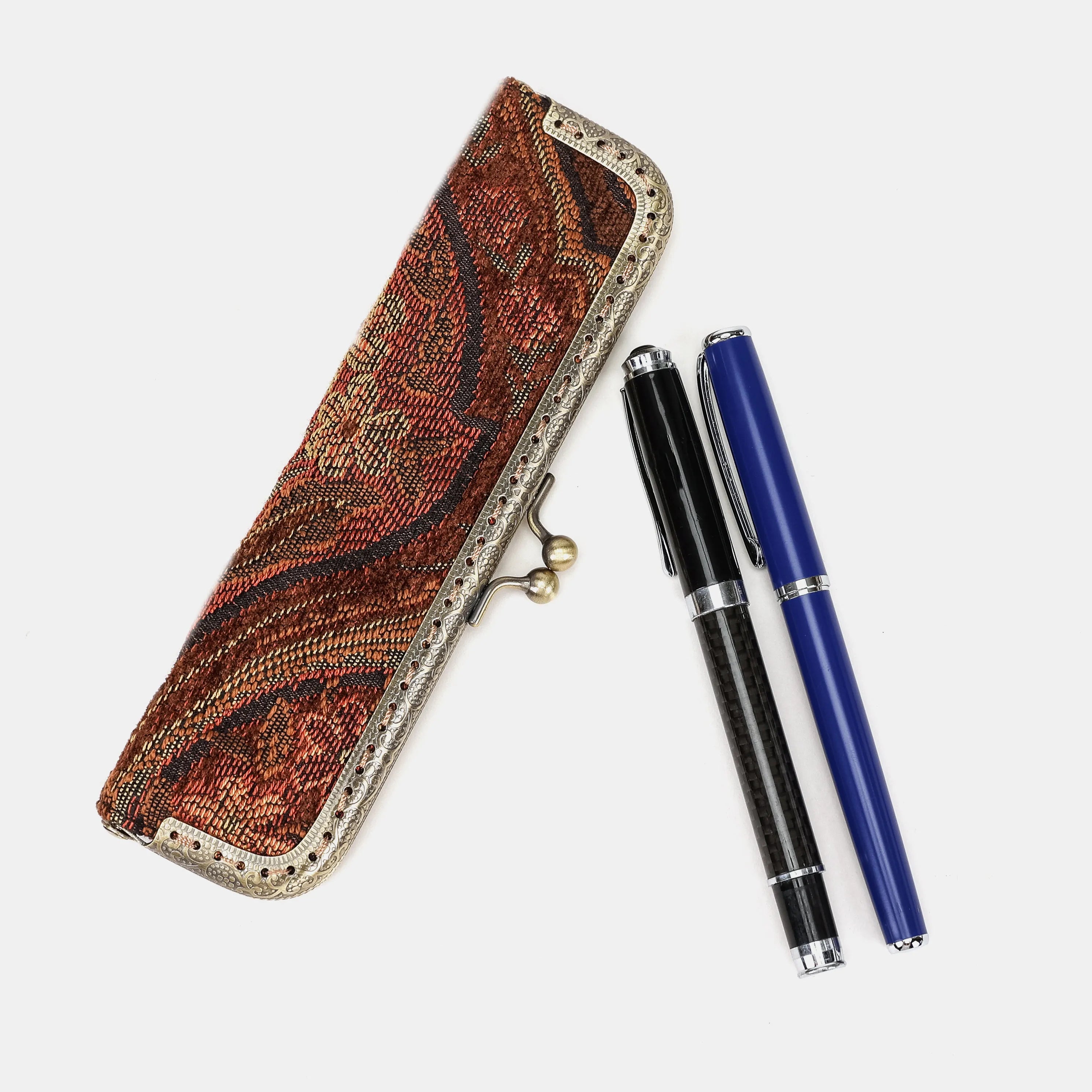 Damask D. Brown Duo Pen Case Carpetbag of America main