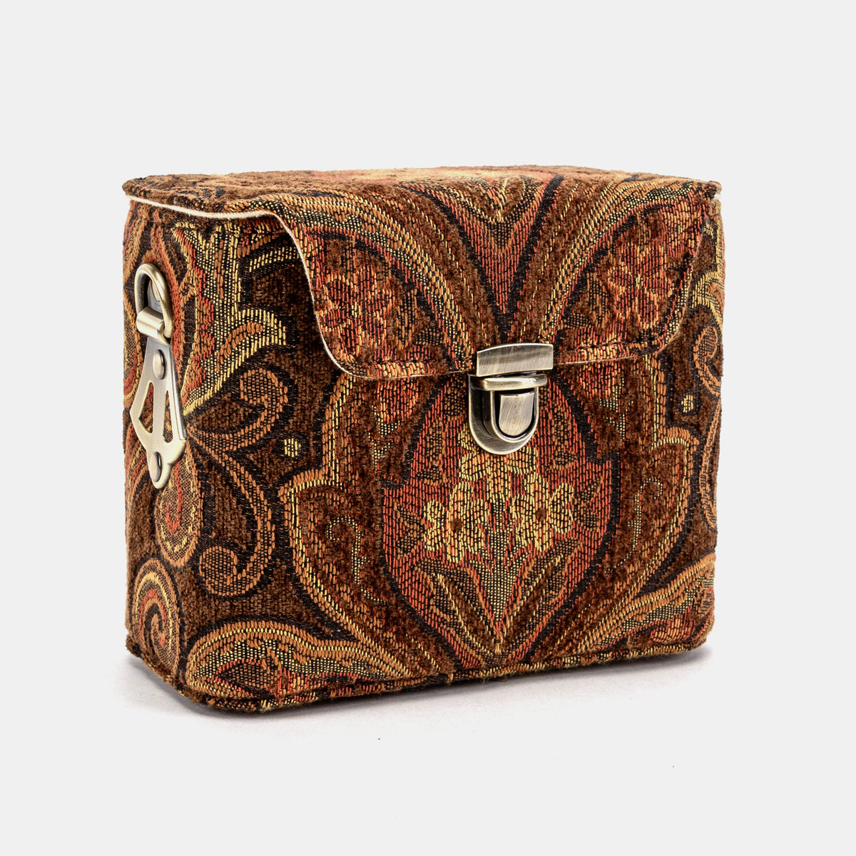Damask D. Brown Emma Small Train Case Crossbody side