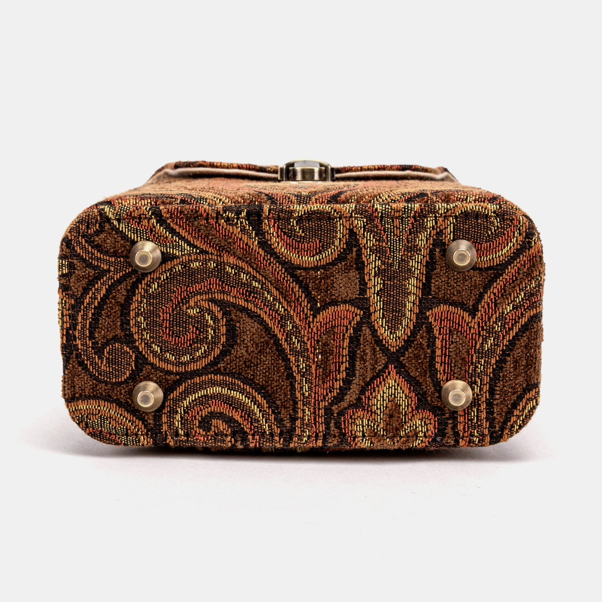 Damask D. Brown Emma Small Train Case Crossbody bottom