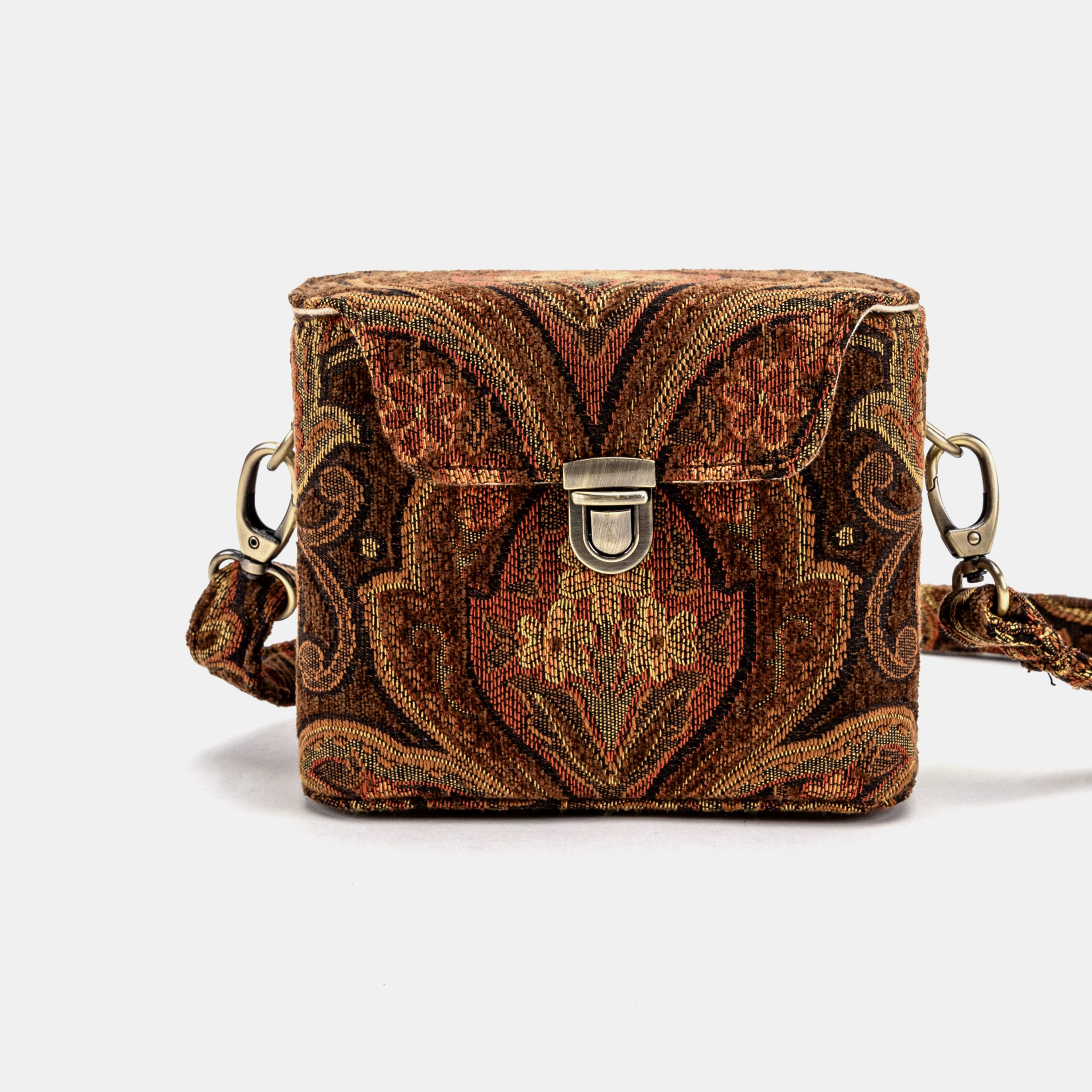 Damask D. Brown Emma Small Train Case Crossbody main
