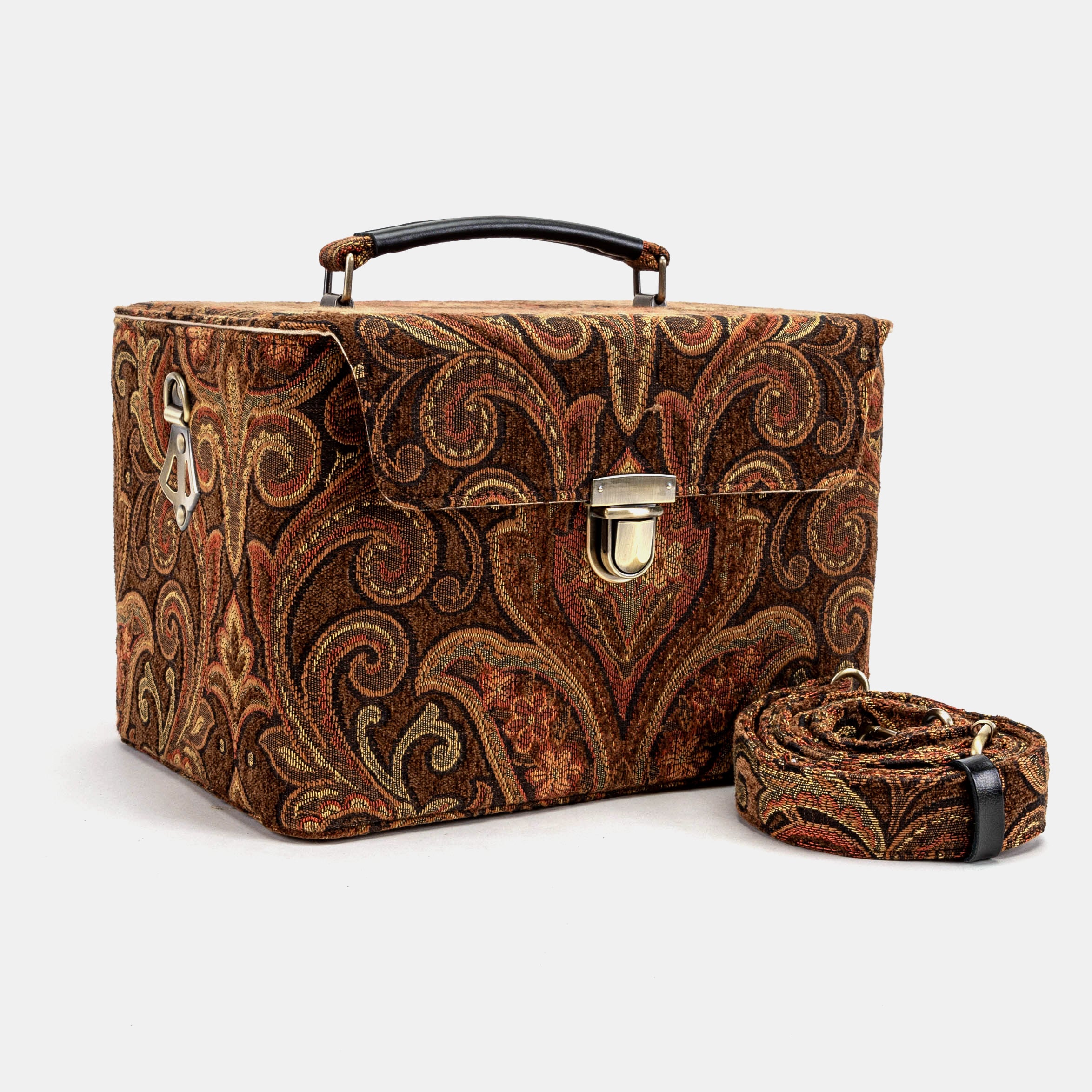 Damask D. Brown Josephine Large Train Case primary