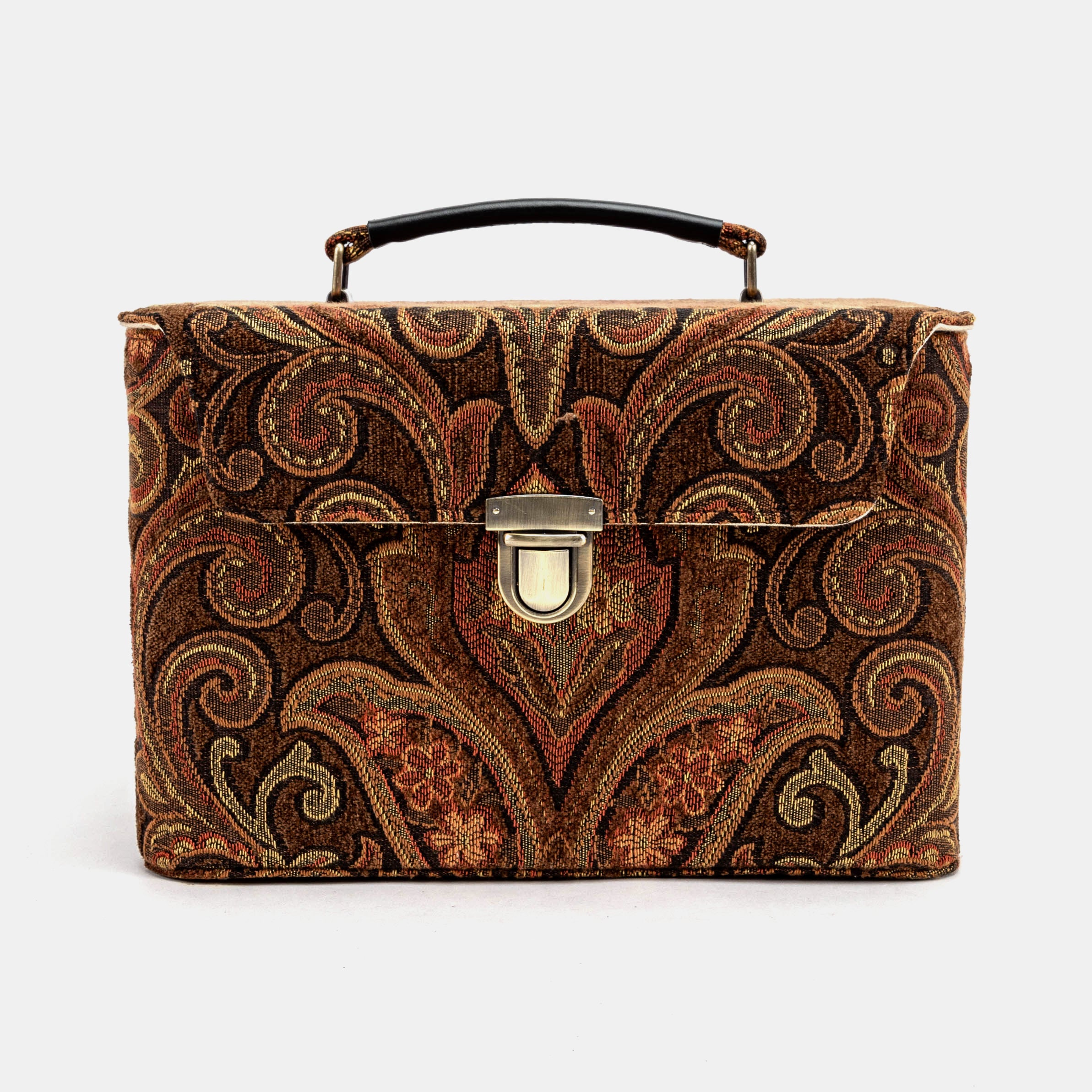 Damask D. Brown Josephine Large Train Case main