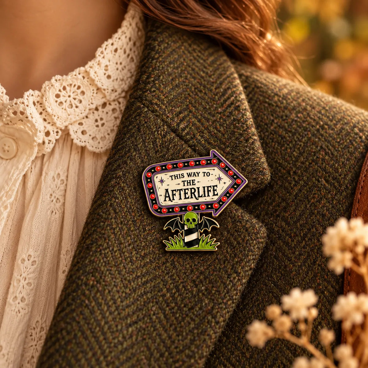 Beetlejuice Inspired Brooches | 6 Designs | MCW This Way to the Afterlife model