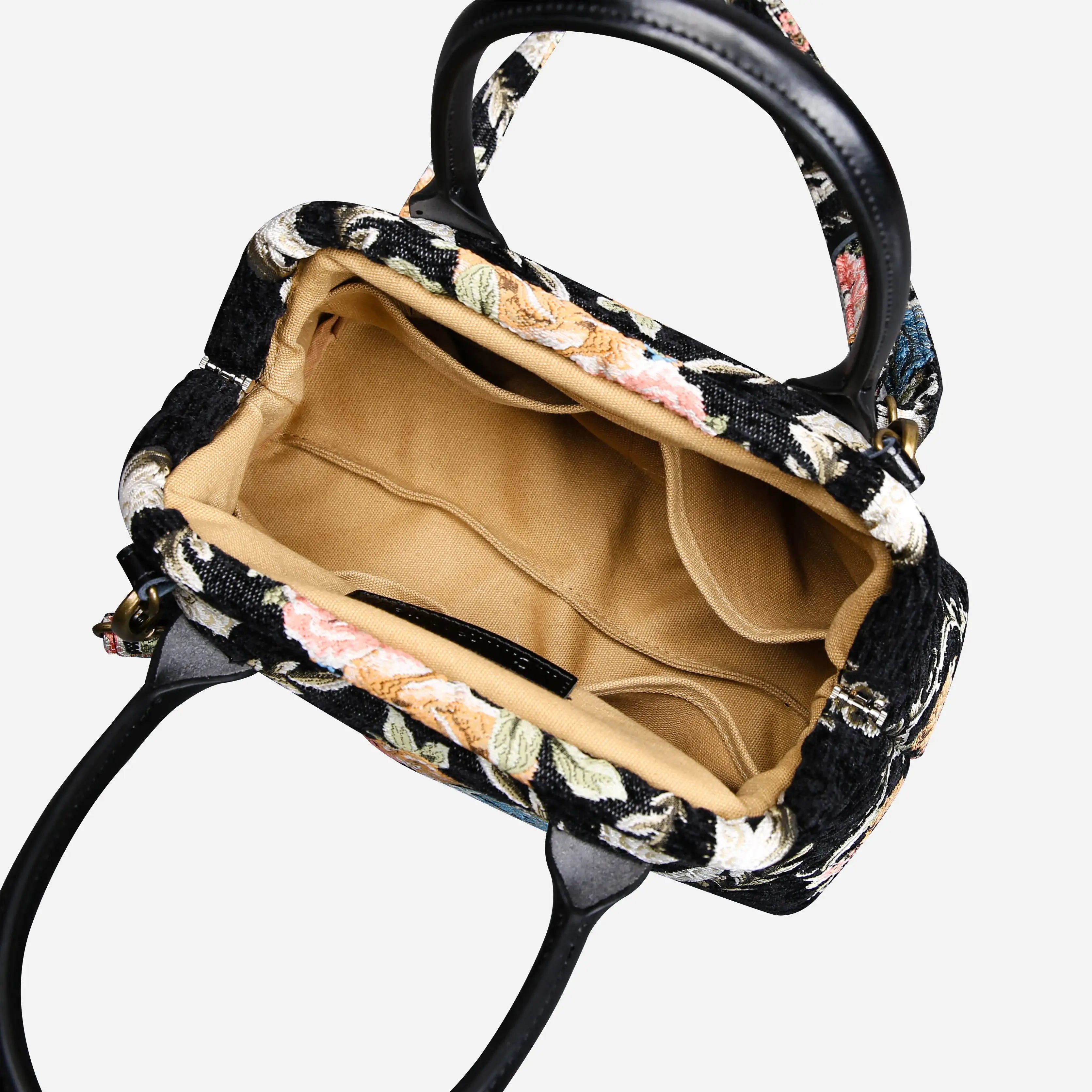 Eternal Elegance Black Carpet Satchel carpet bag MCW Handmade of America open
