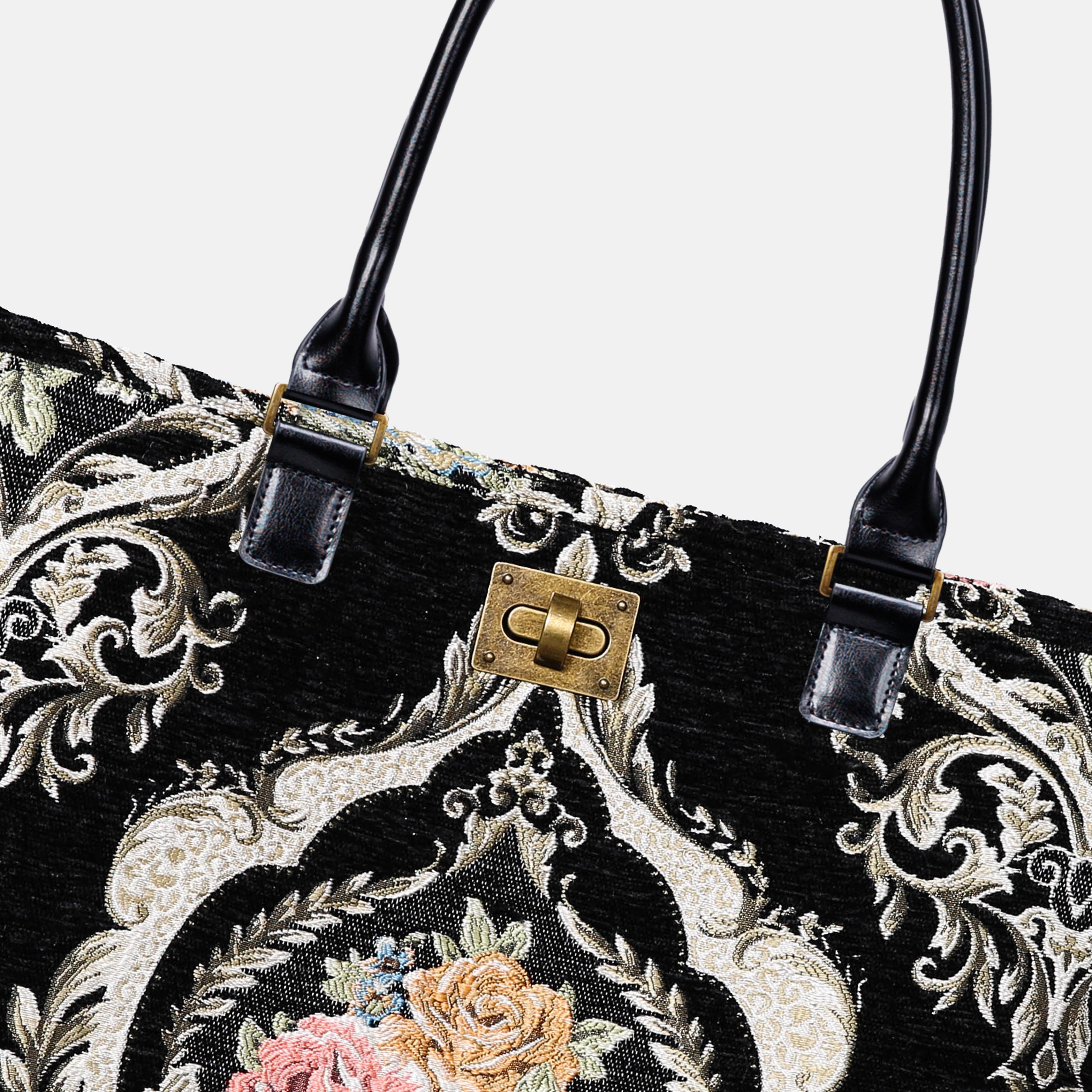 Eternal Elegance Black Carpet Tote Shopper Bag Carpetbag of America detail