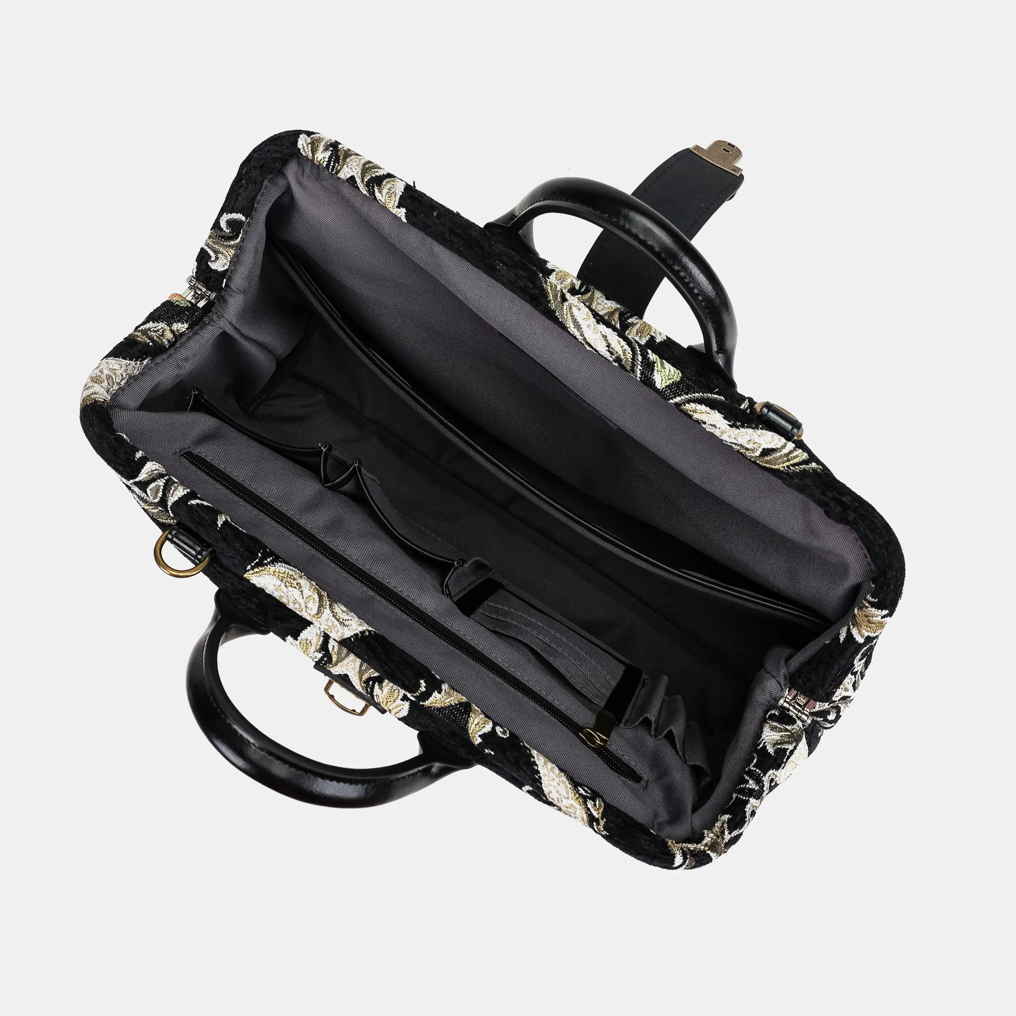 Eternal Elegance Black Carpetbag of America inside