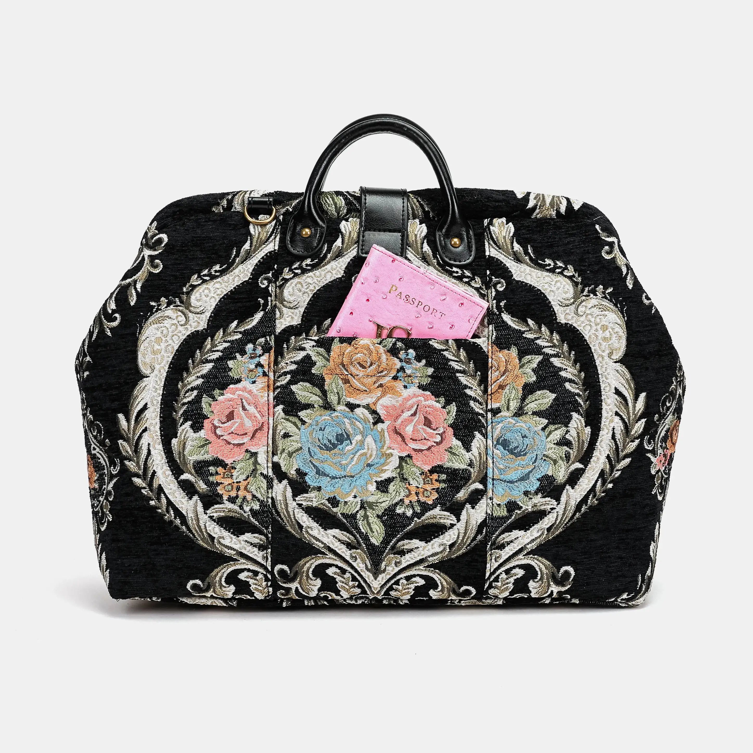 Eternal Elegance Black Carpetbag of America back