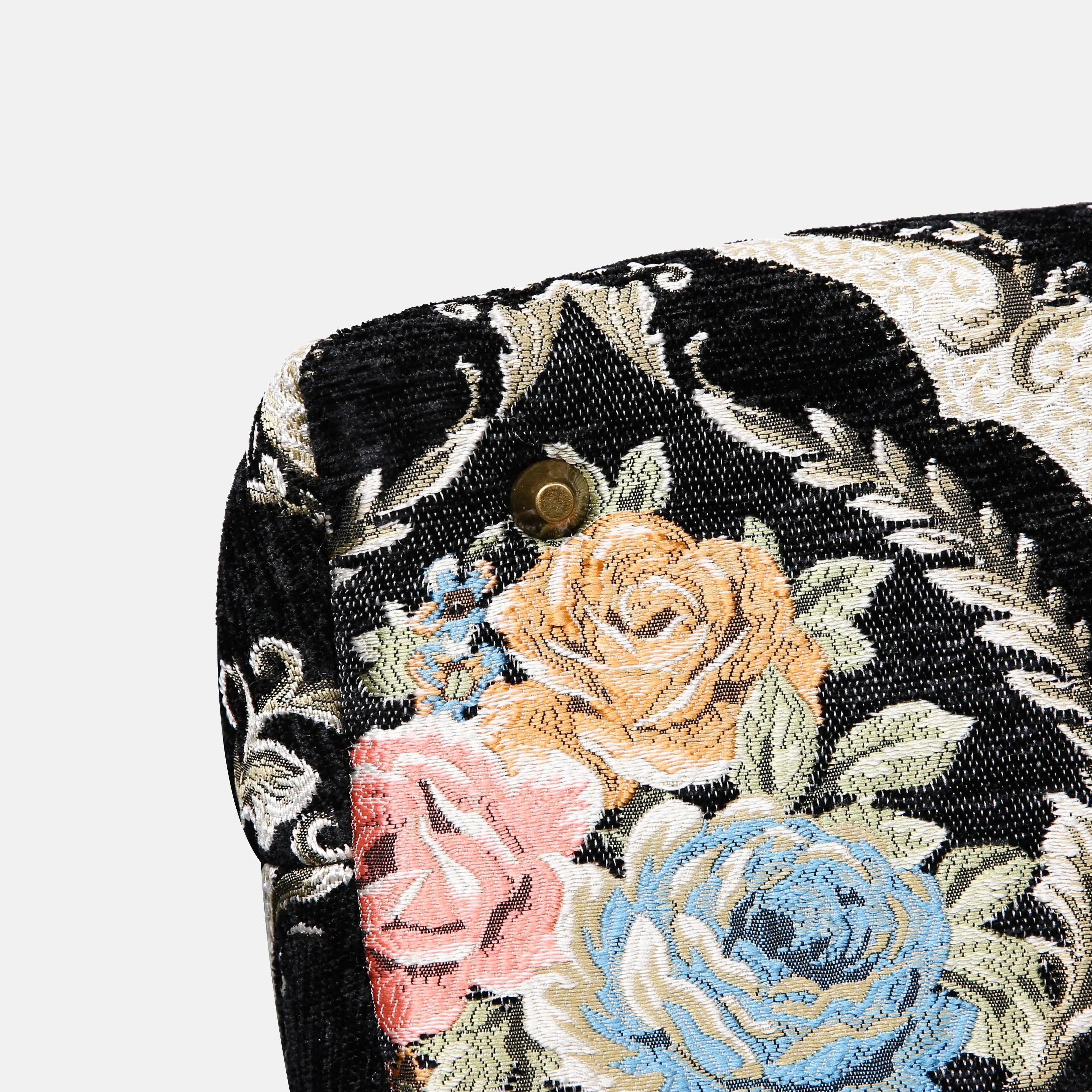 Eternal Elegance Black Mary Poppins Weekender Carpetbag of America bottom
