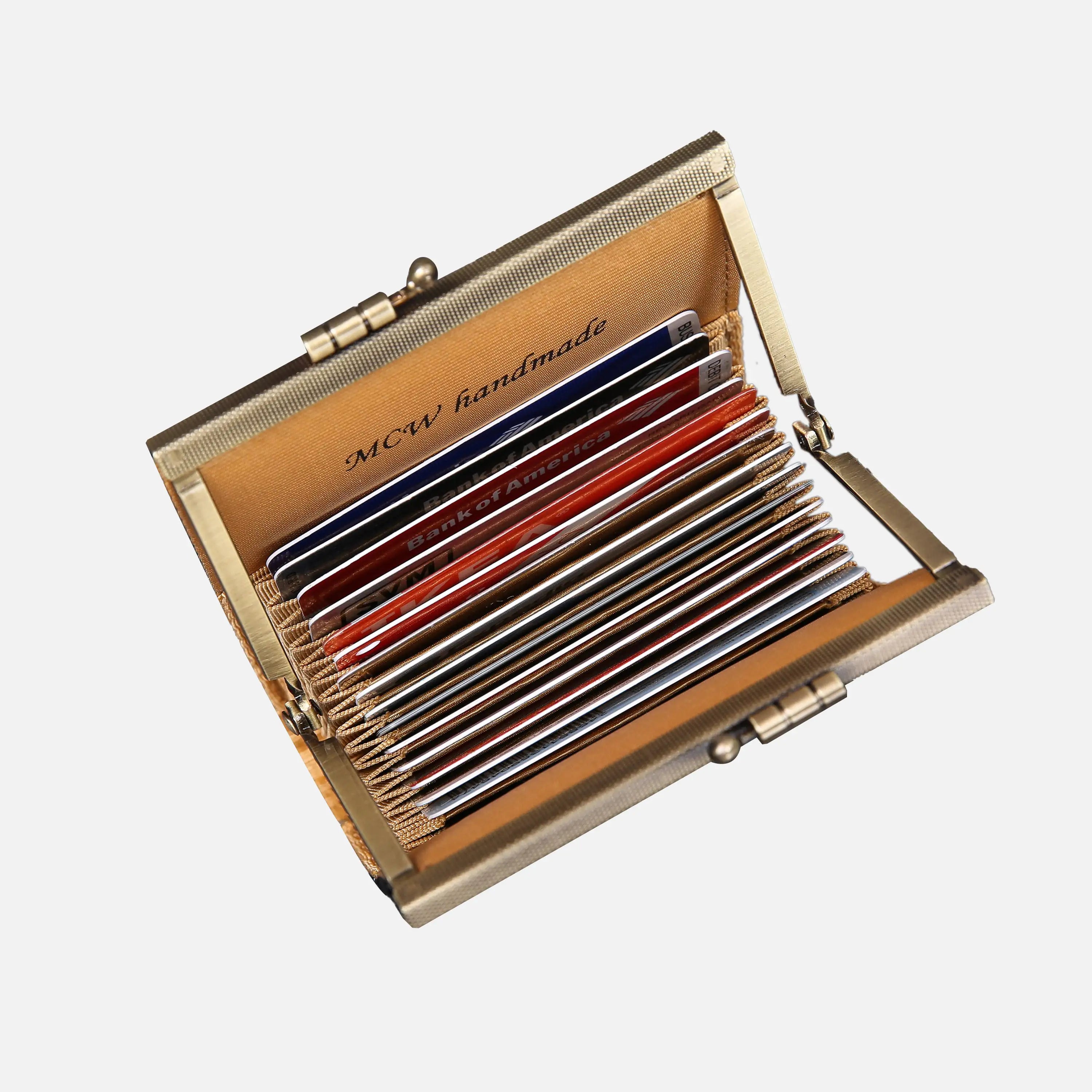 Floral Black Card Wallet of America 17 slots in use