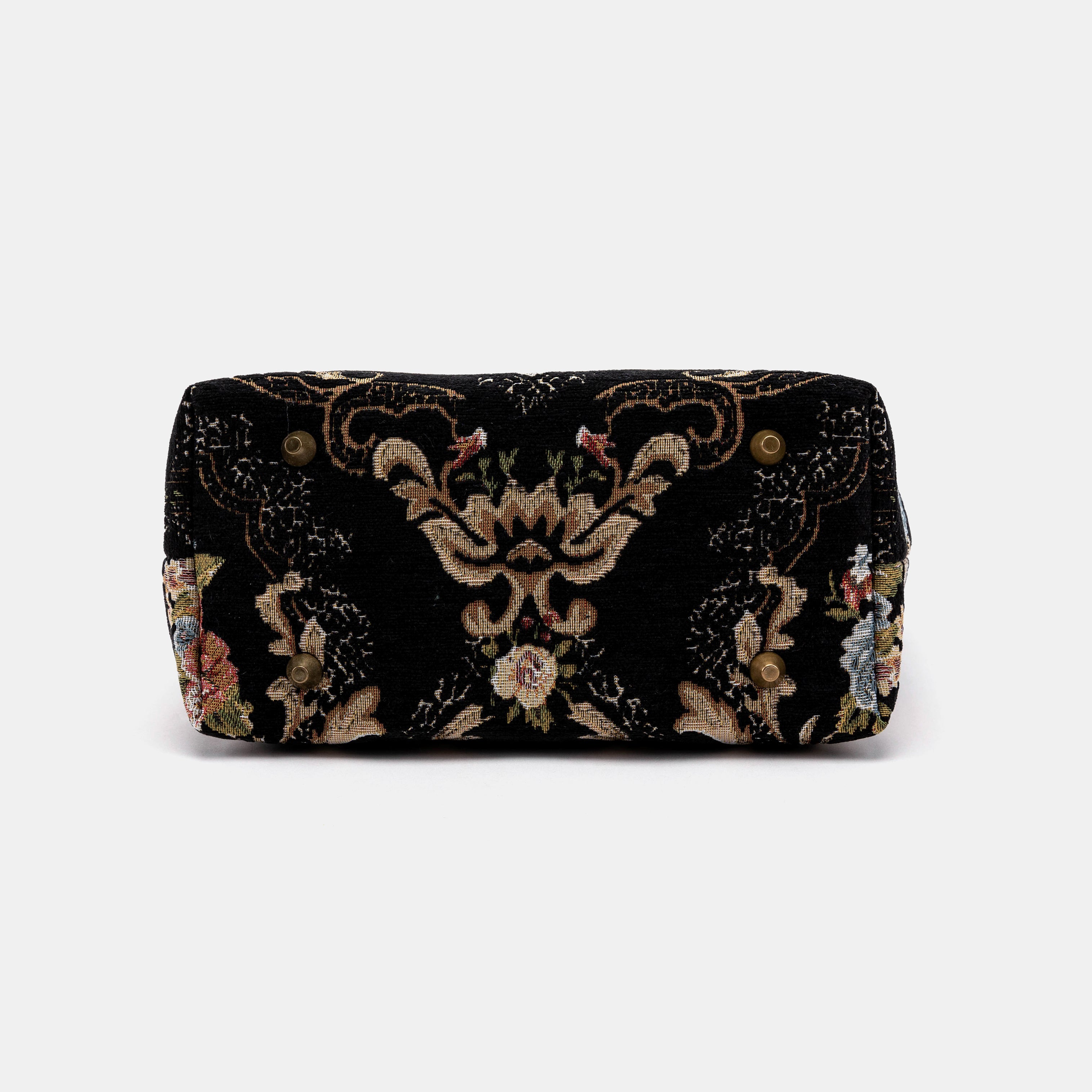 Floral Black Everyday Tote Bag of America bottom