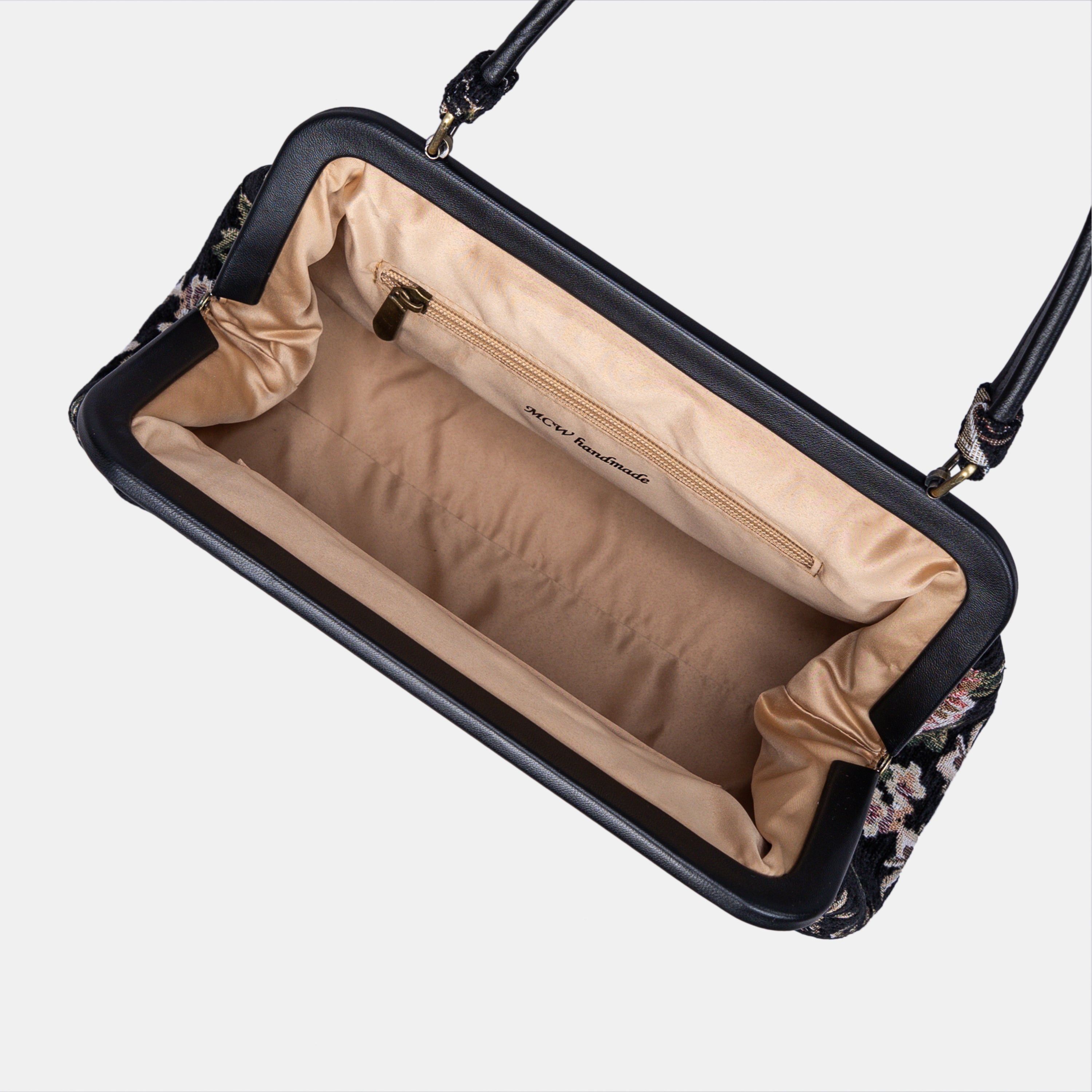 Floral Black Shoulder Bag of America
inside