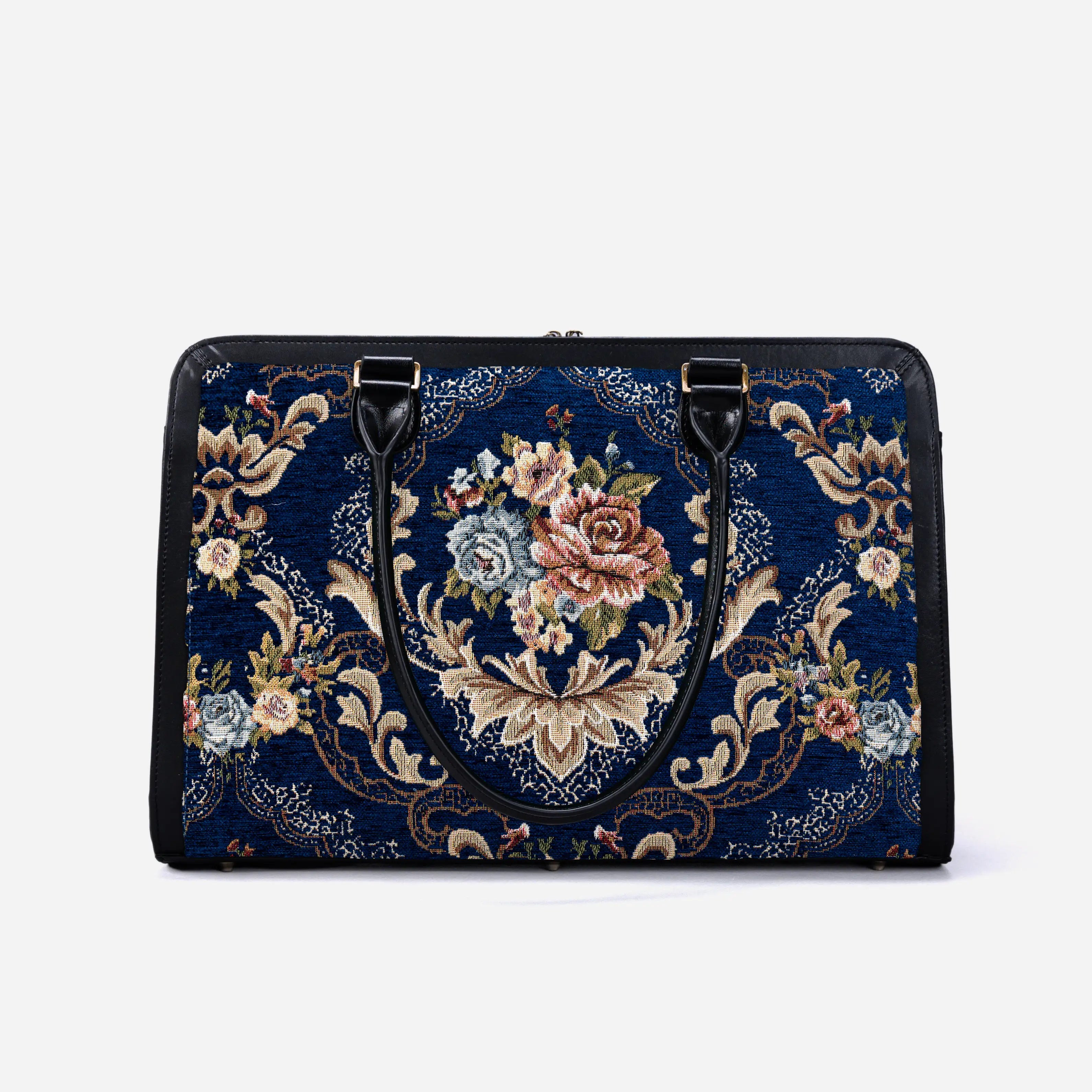 Floral Blue Business Tote of America back