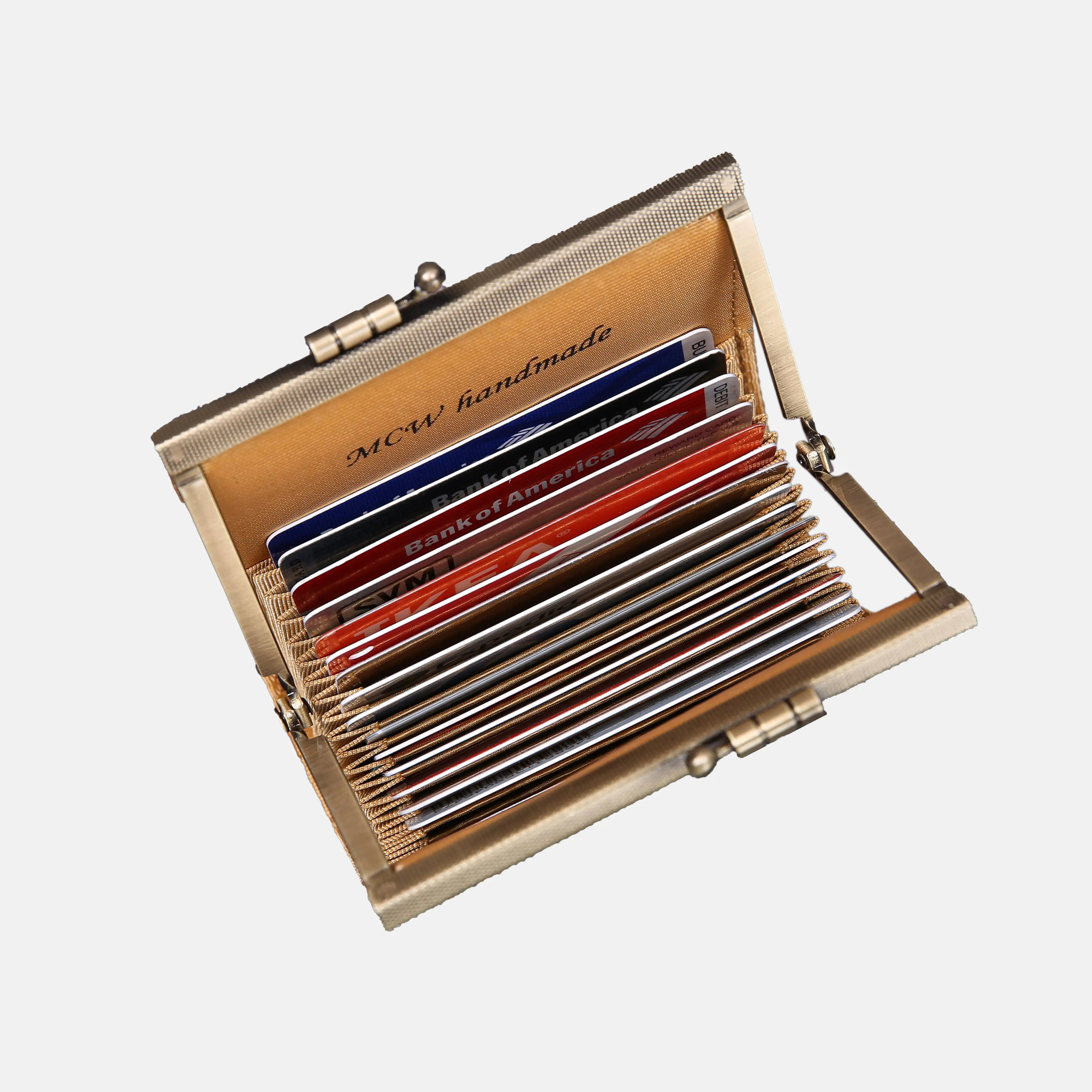 Floral Blue Card Wallet of America 17 slots in use