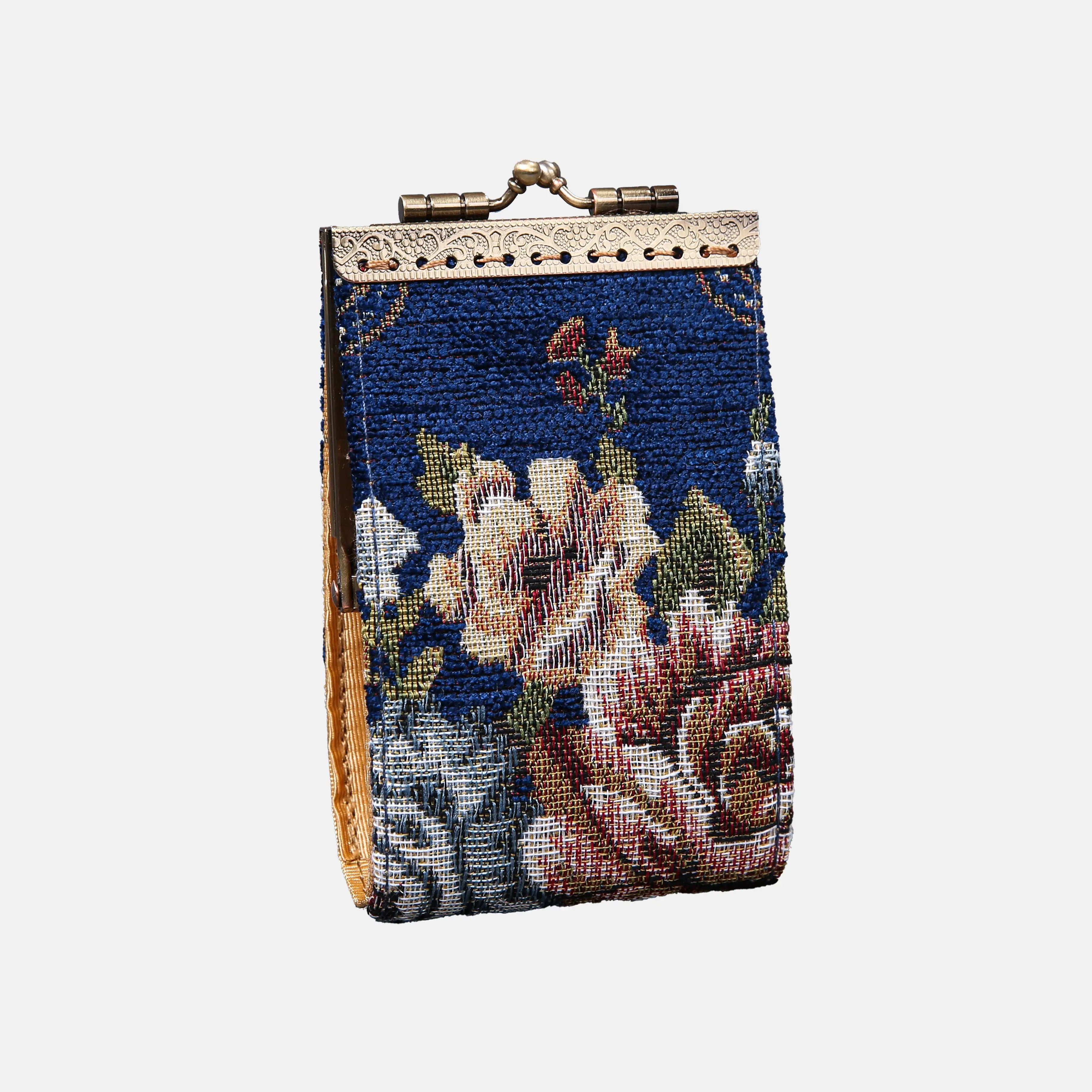 Floral Blue Card Wallet of America 11 slots main