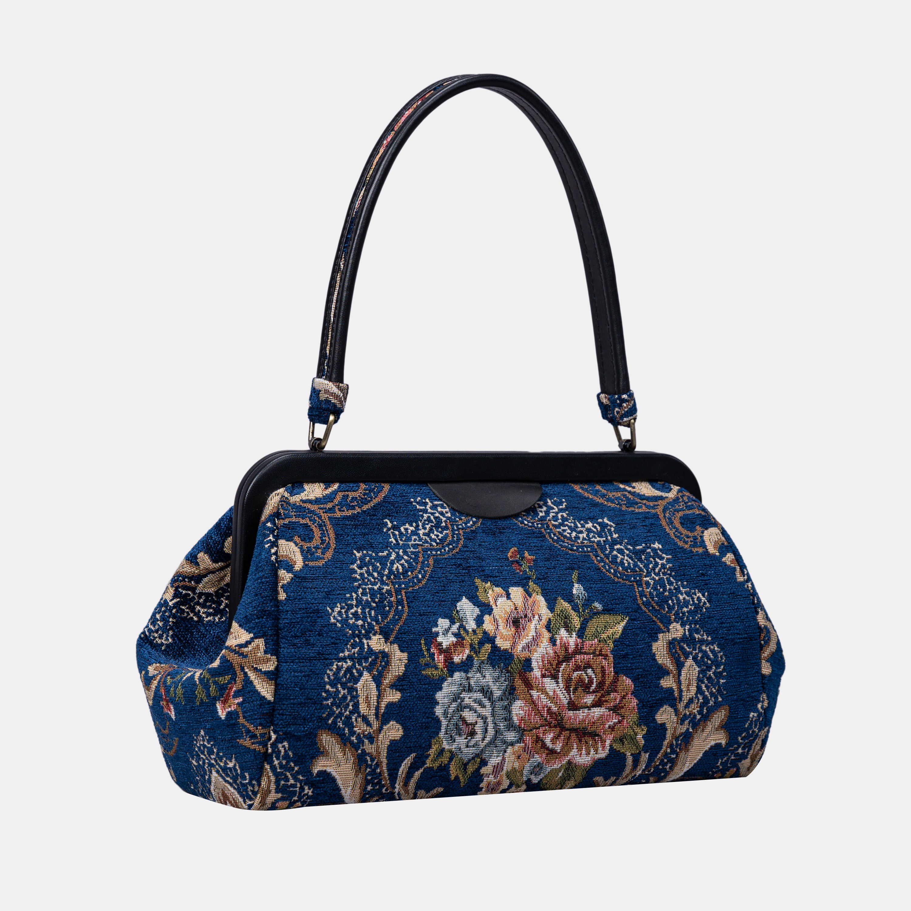 Floral Blue Shoulder Bag of America Front side