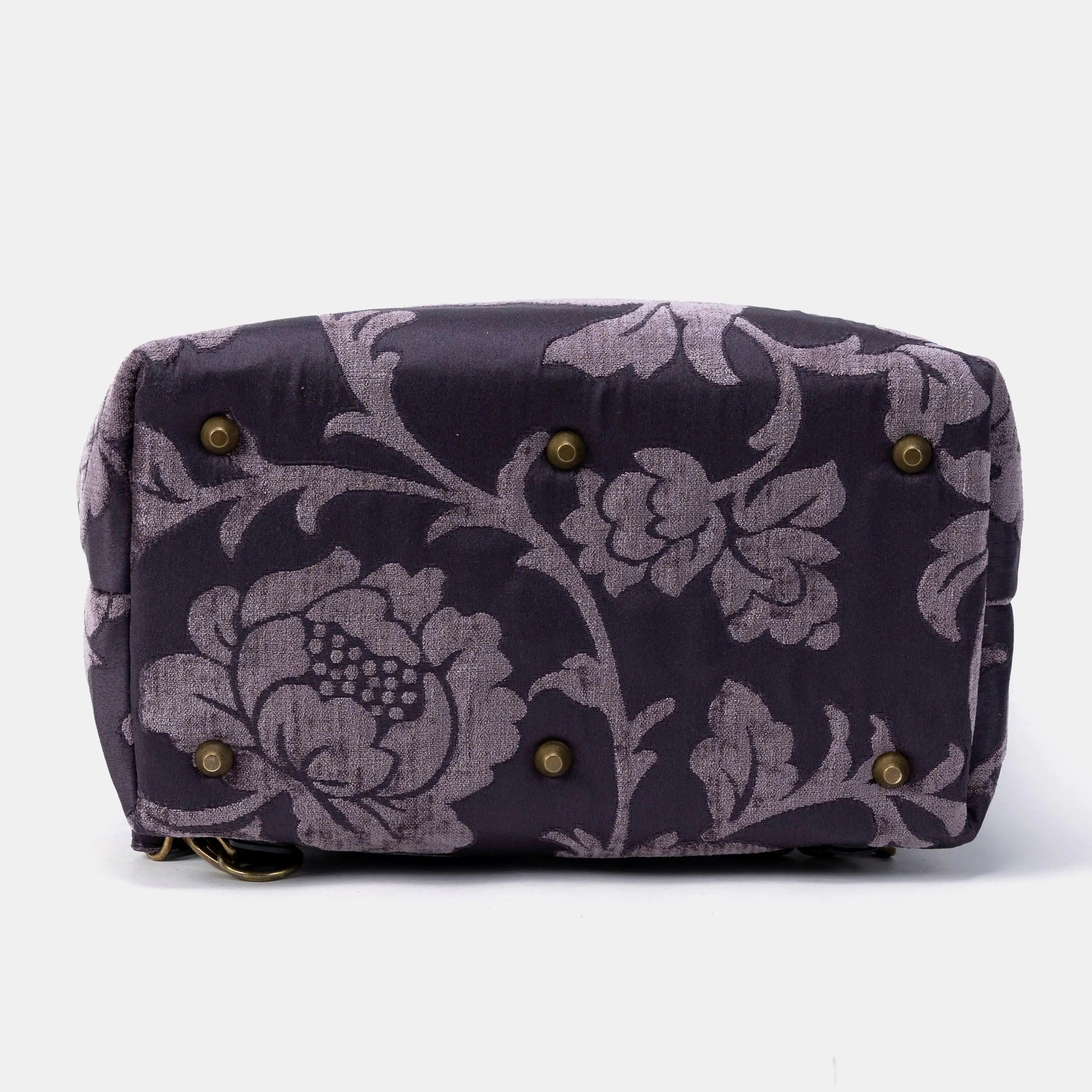 Floral Brocade Purple Carpet Laptop Backpack Carpetbag of America Bottom