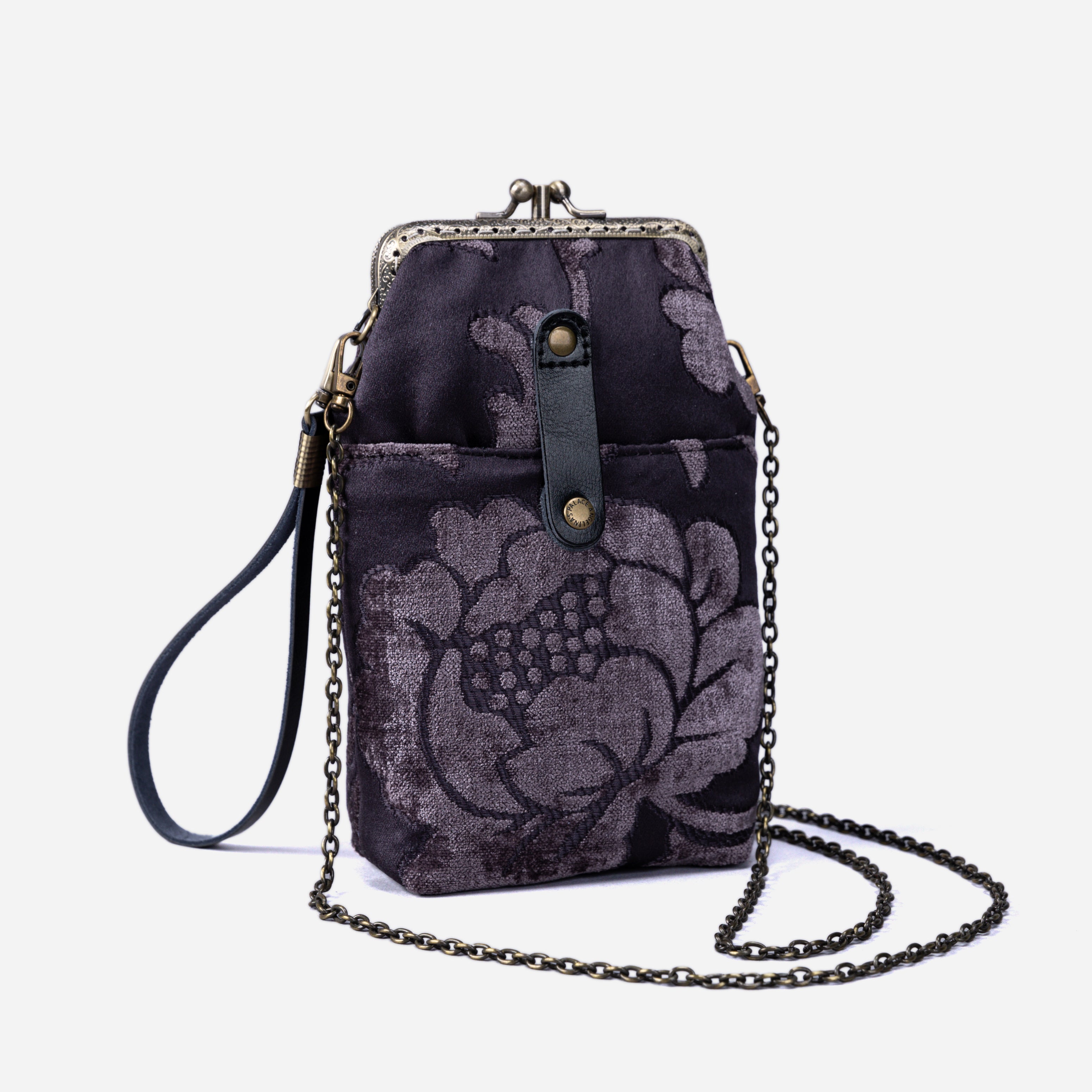 Floral Brocade Purple Carpet Phone Case Carpetbag of America front side