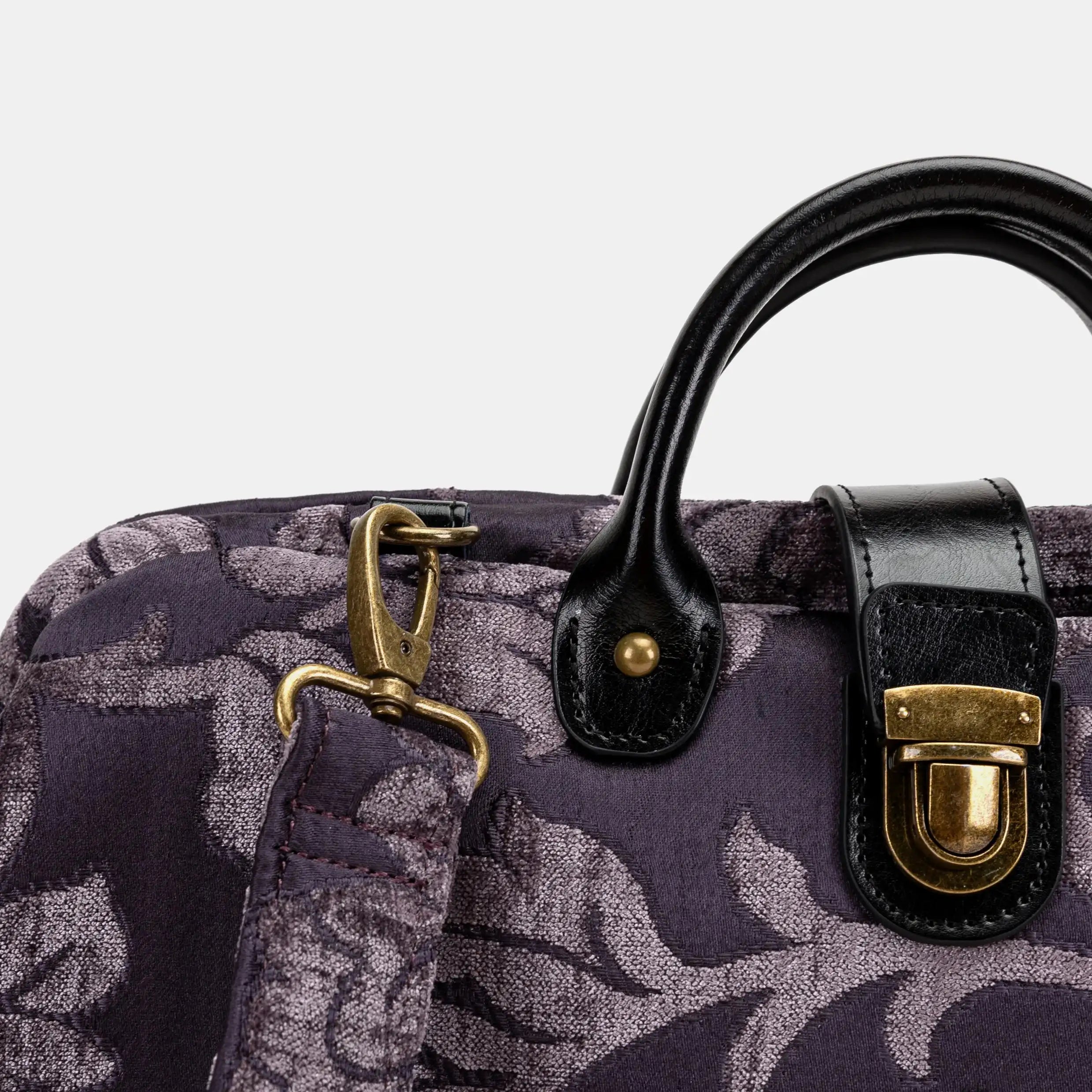 Floral Brocade Purple Laptop Work Bag of America detail