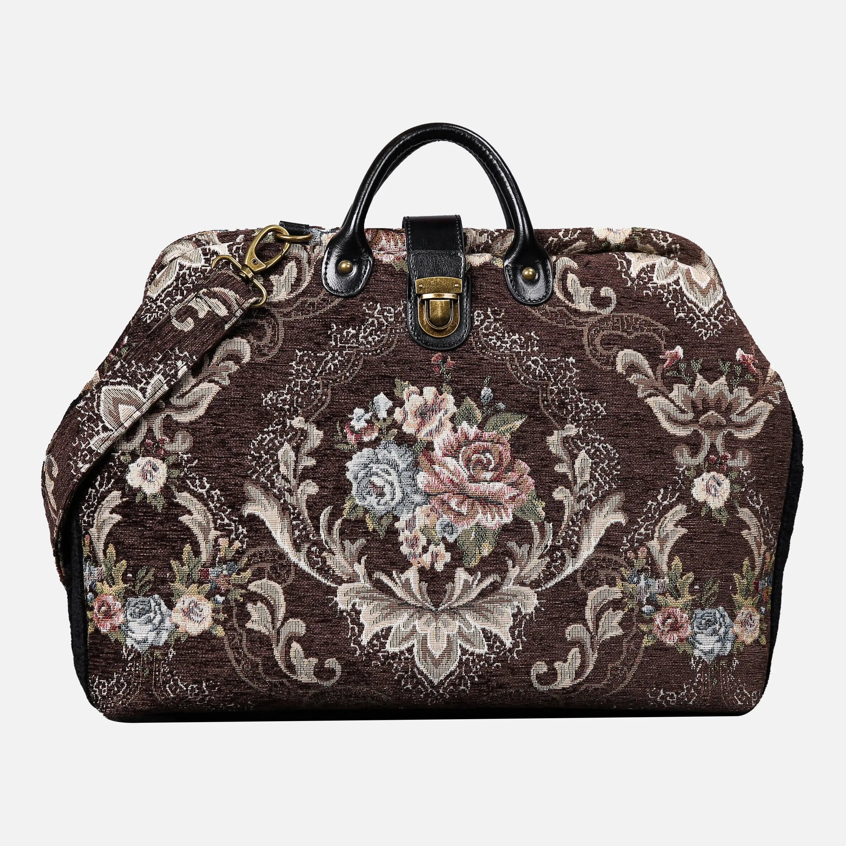 Floral Brown Color carpet bag of America main