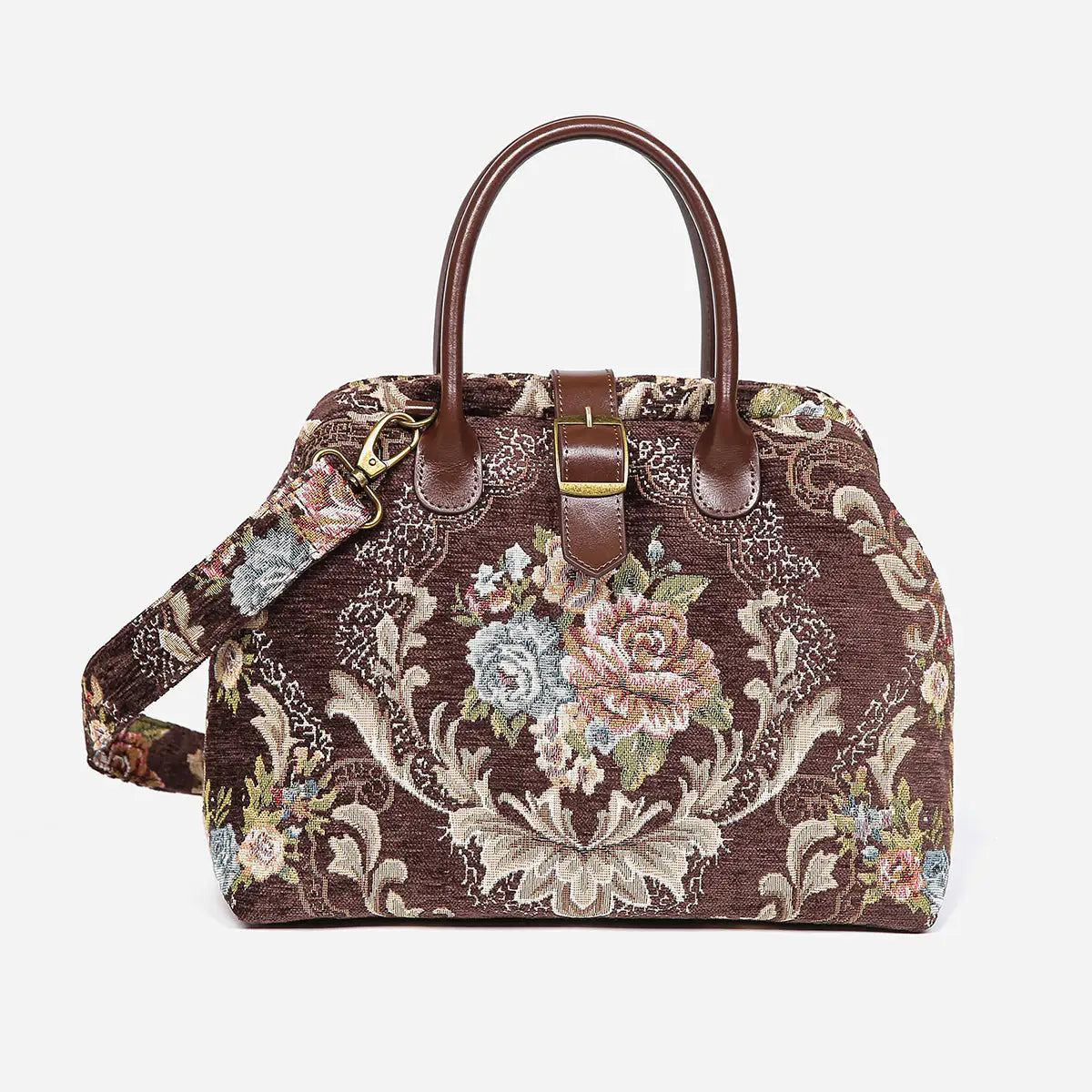 Floral Coffee Carpet Handbag Purse carpet bag MCW Handmade of America main
