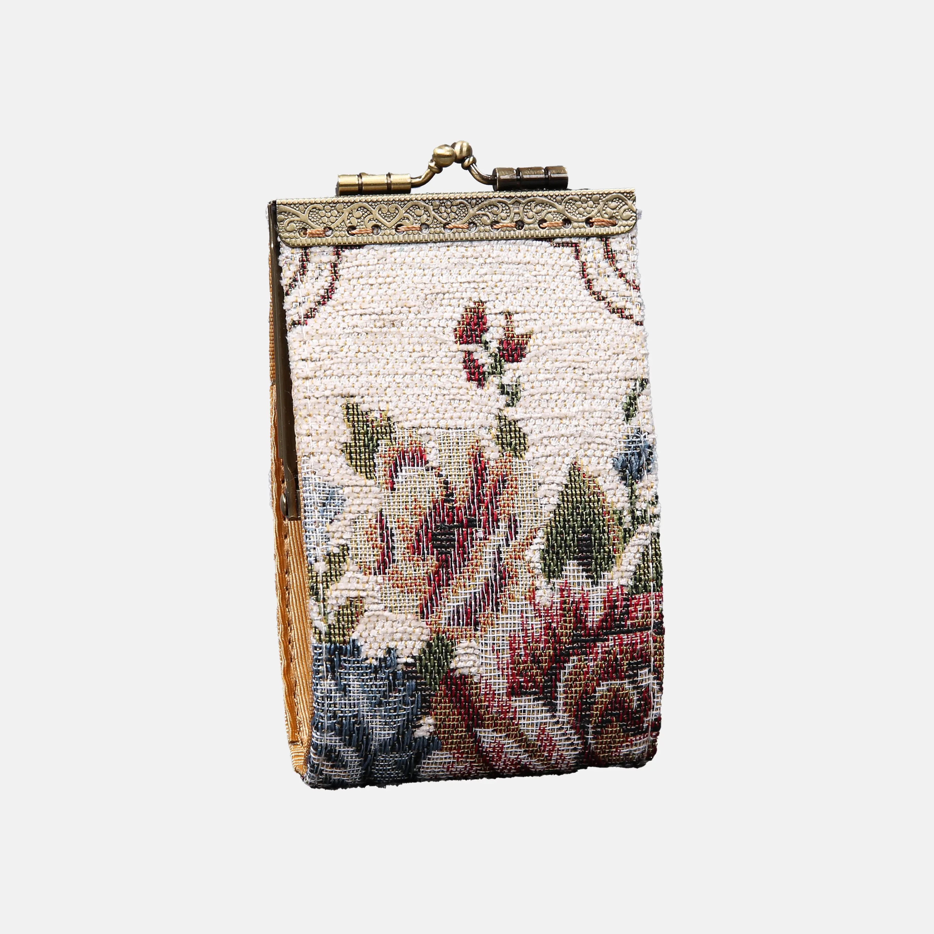 Floral Cream Card Wallet of America 11 slots main