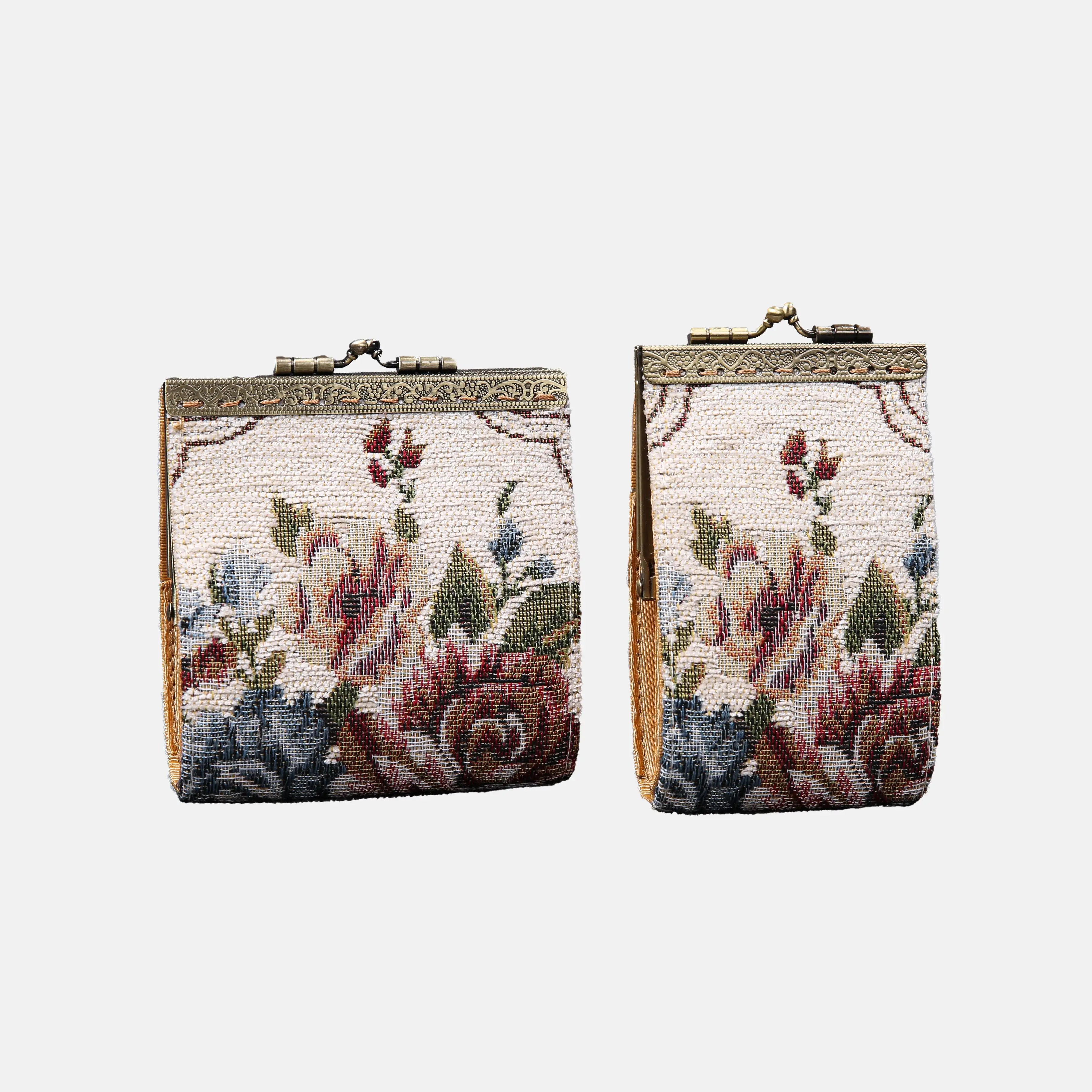 Floral Cream Card Wallet of America main