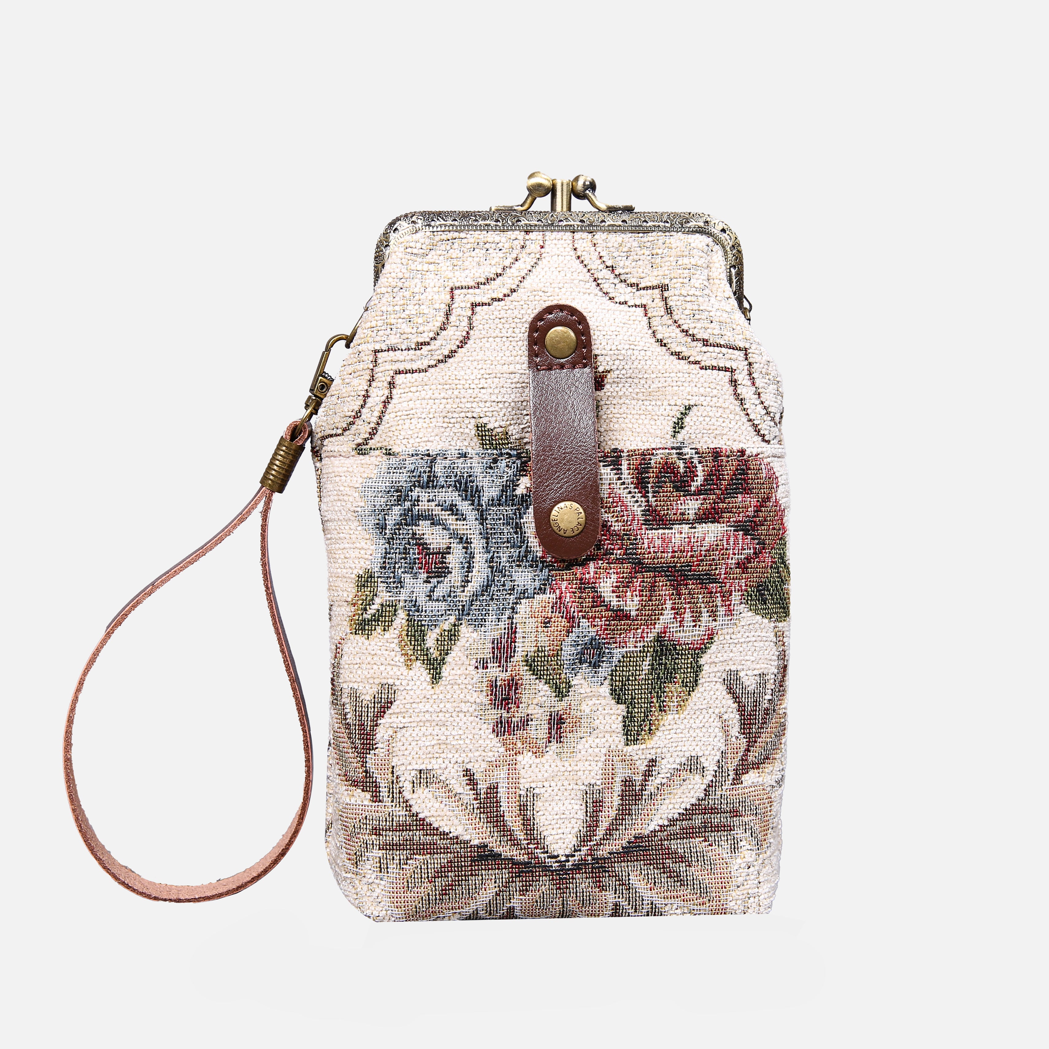 Floral Cream Carpet Phone Case Carpetbag of America front