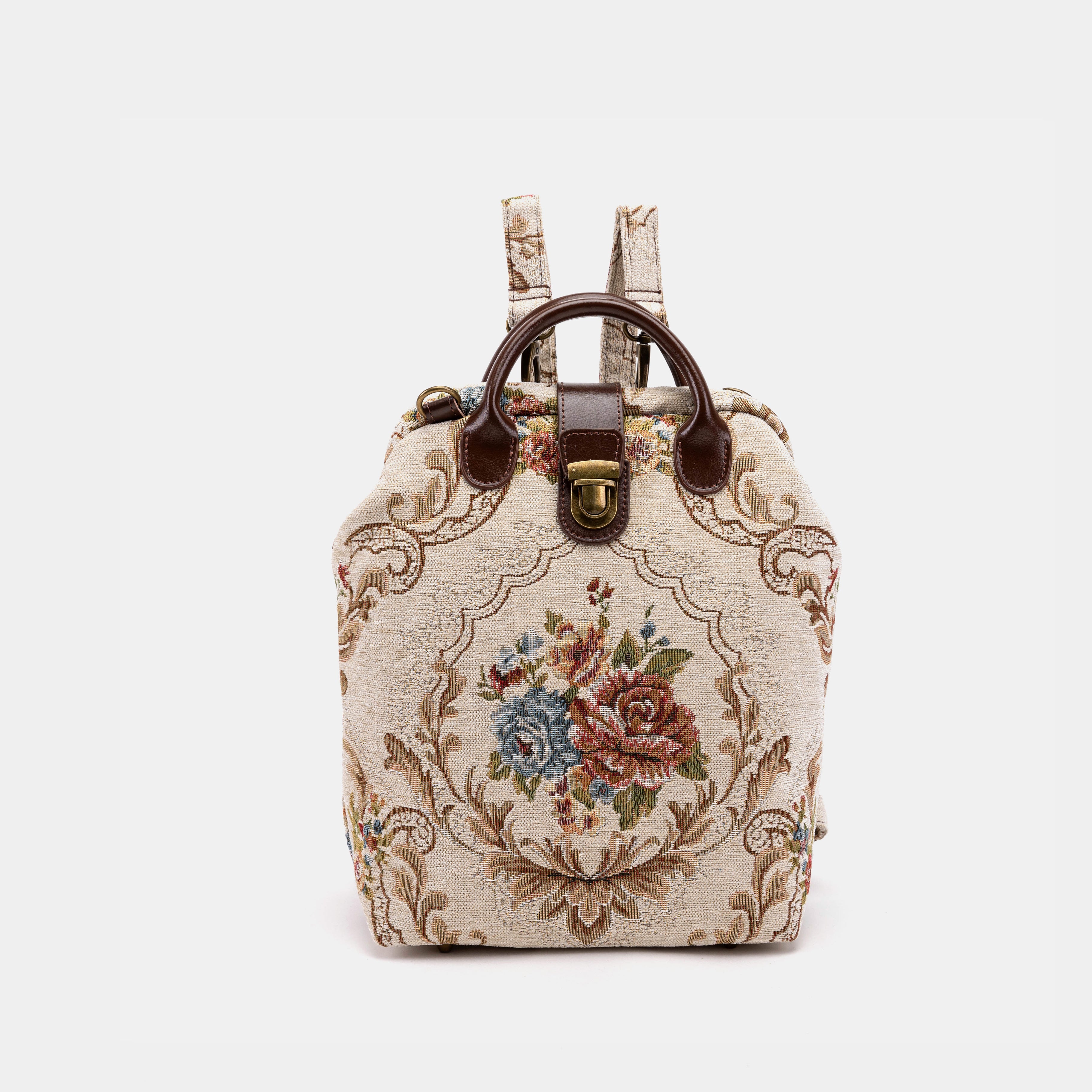 Floral Cream Carpet Everyday Backpack Carpetbag of America main