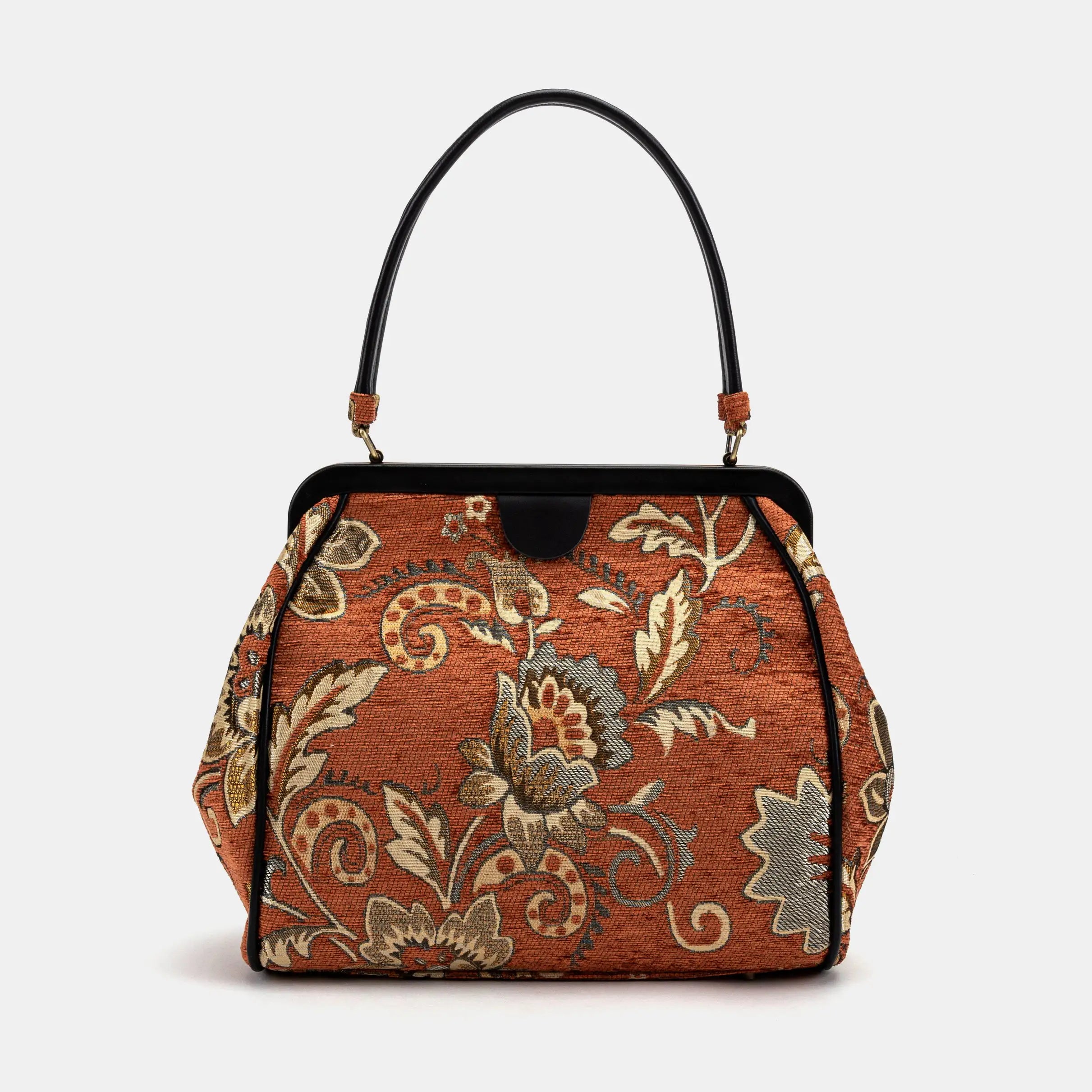 Floral Paisley Orange Alma Shoulder Bag of America main