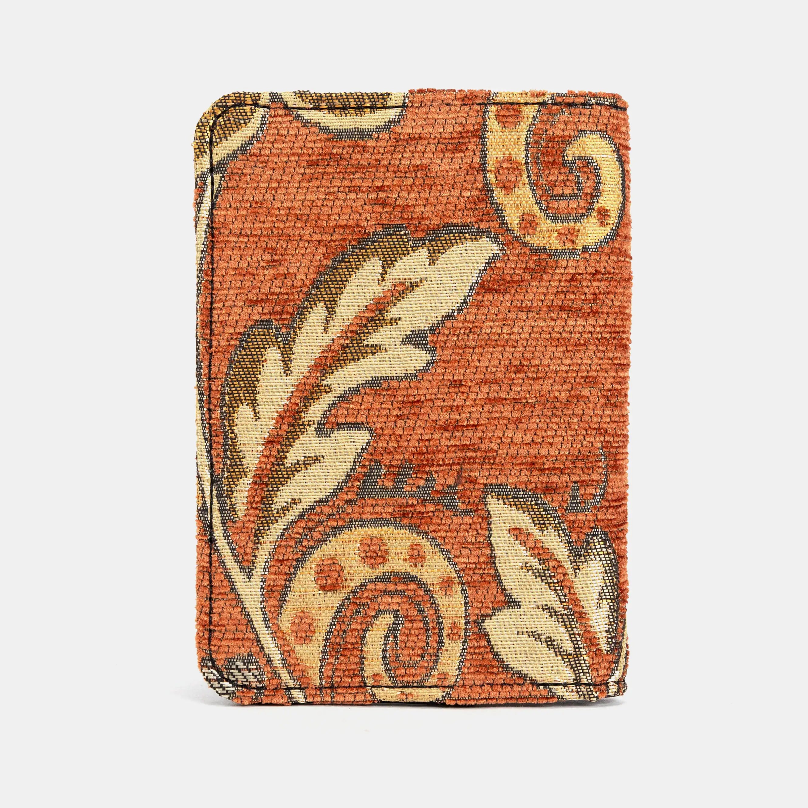 Floral Paisley Orange Passport Cover of America back