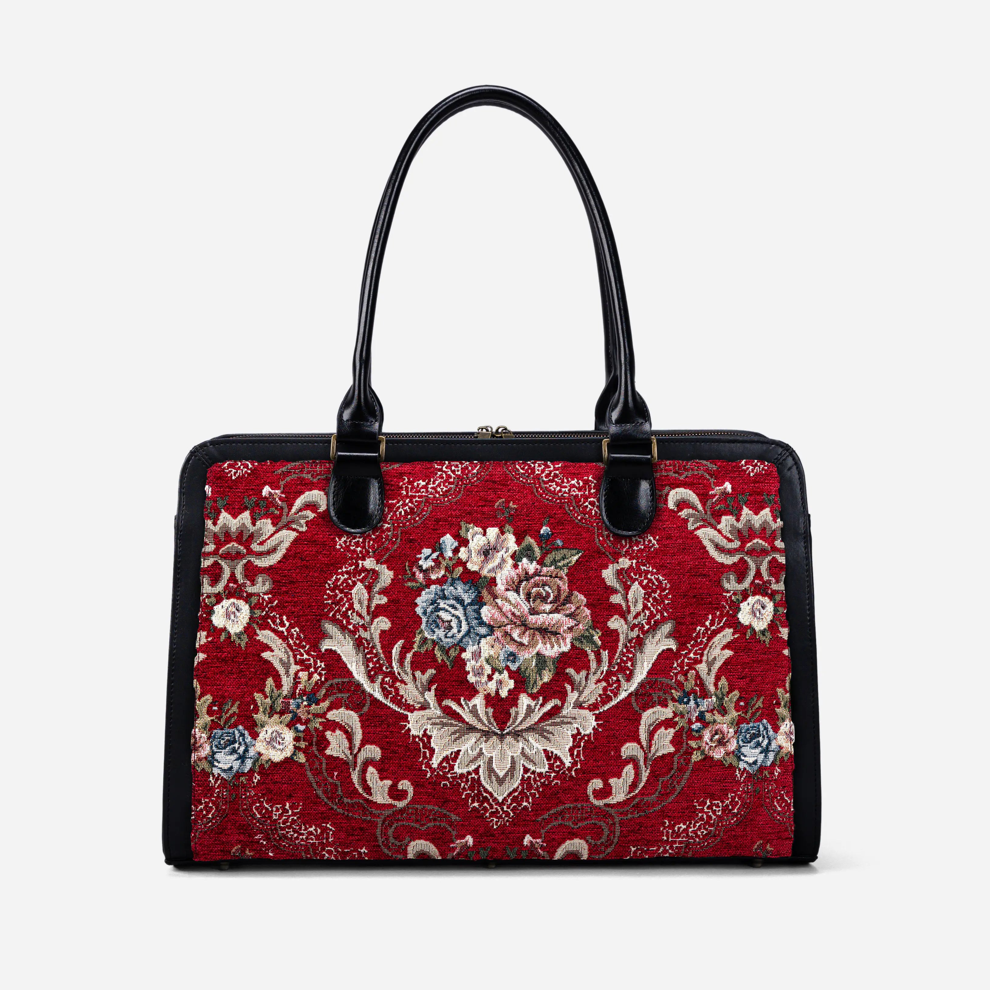 Floral Red Business Tote of America front