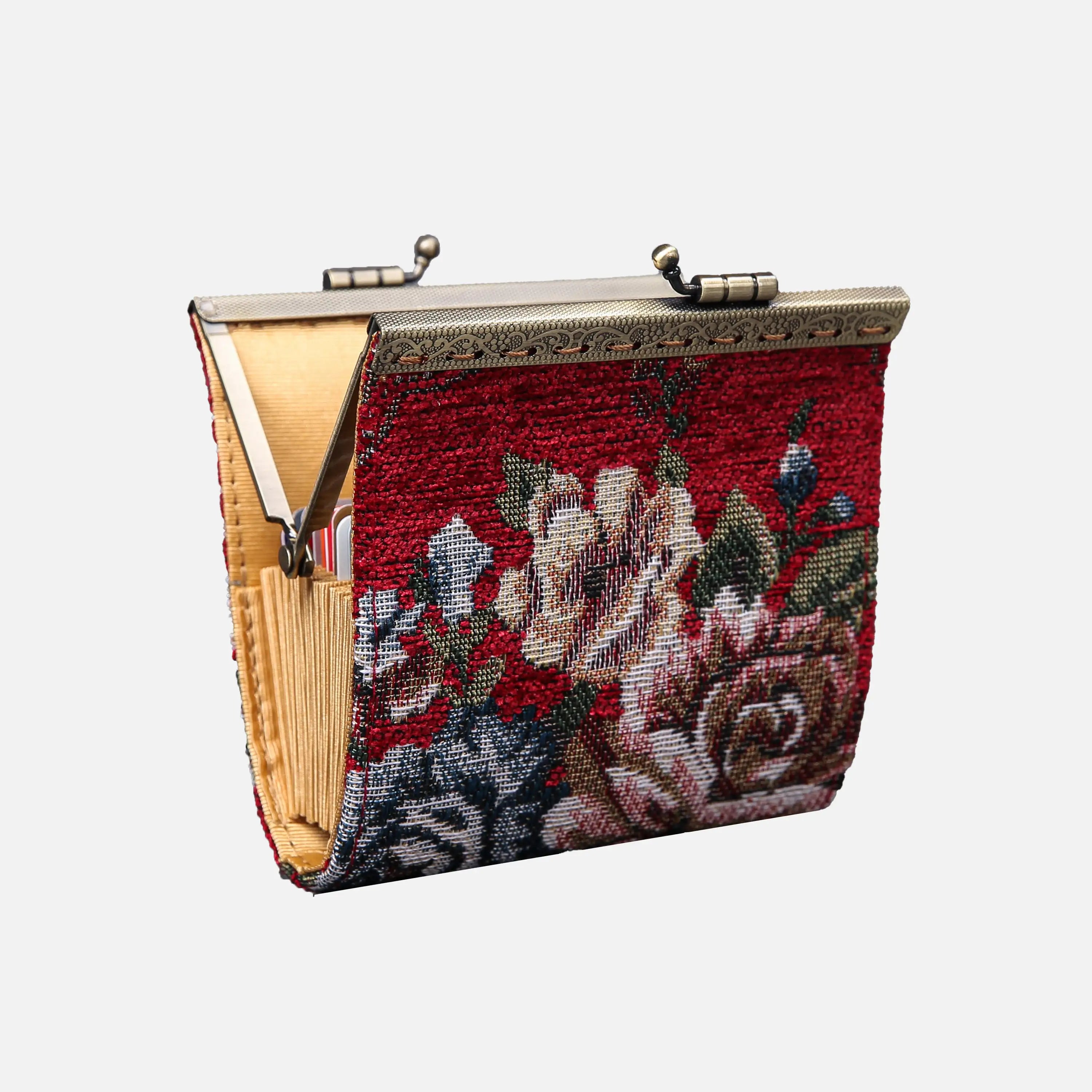Floral Wine Card Wallet of America 17 slots side