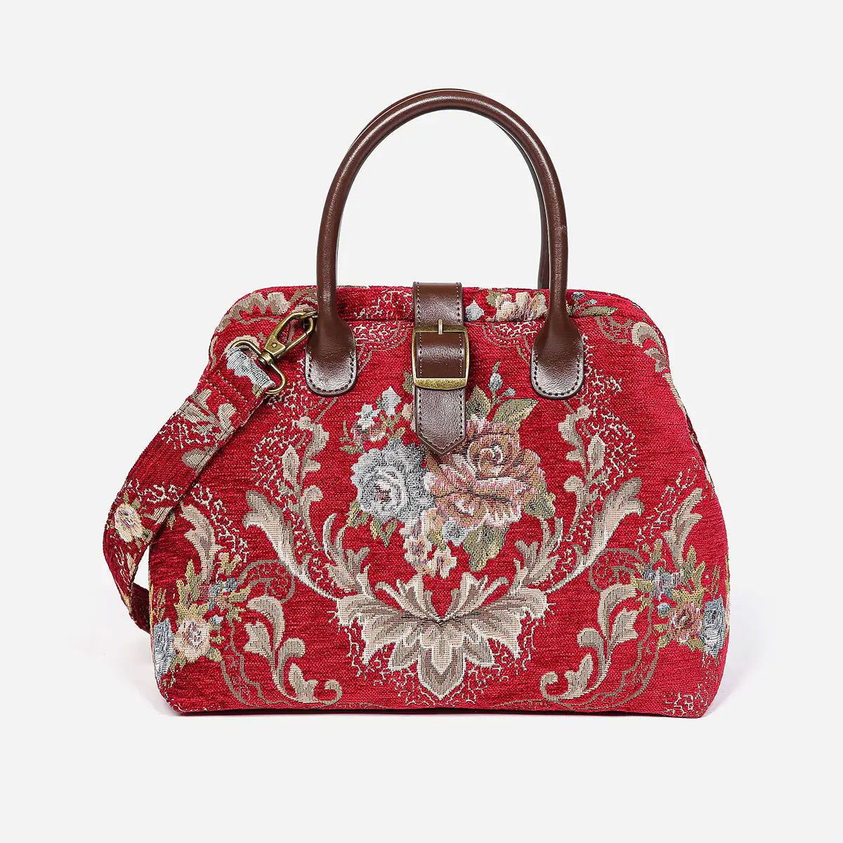 Floral Wine Carpet Handbag Purse carpet bag MCW Handmade of America main