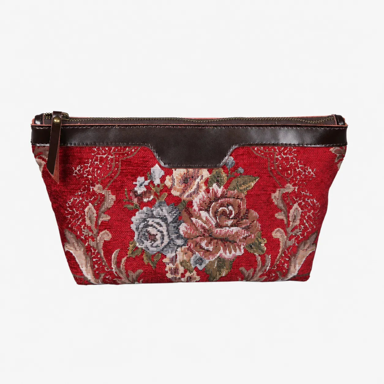 Floral Red Carpet Makeup Bag carpet bag MCW Handmade of America main