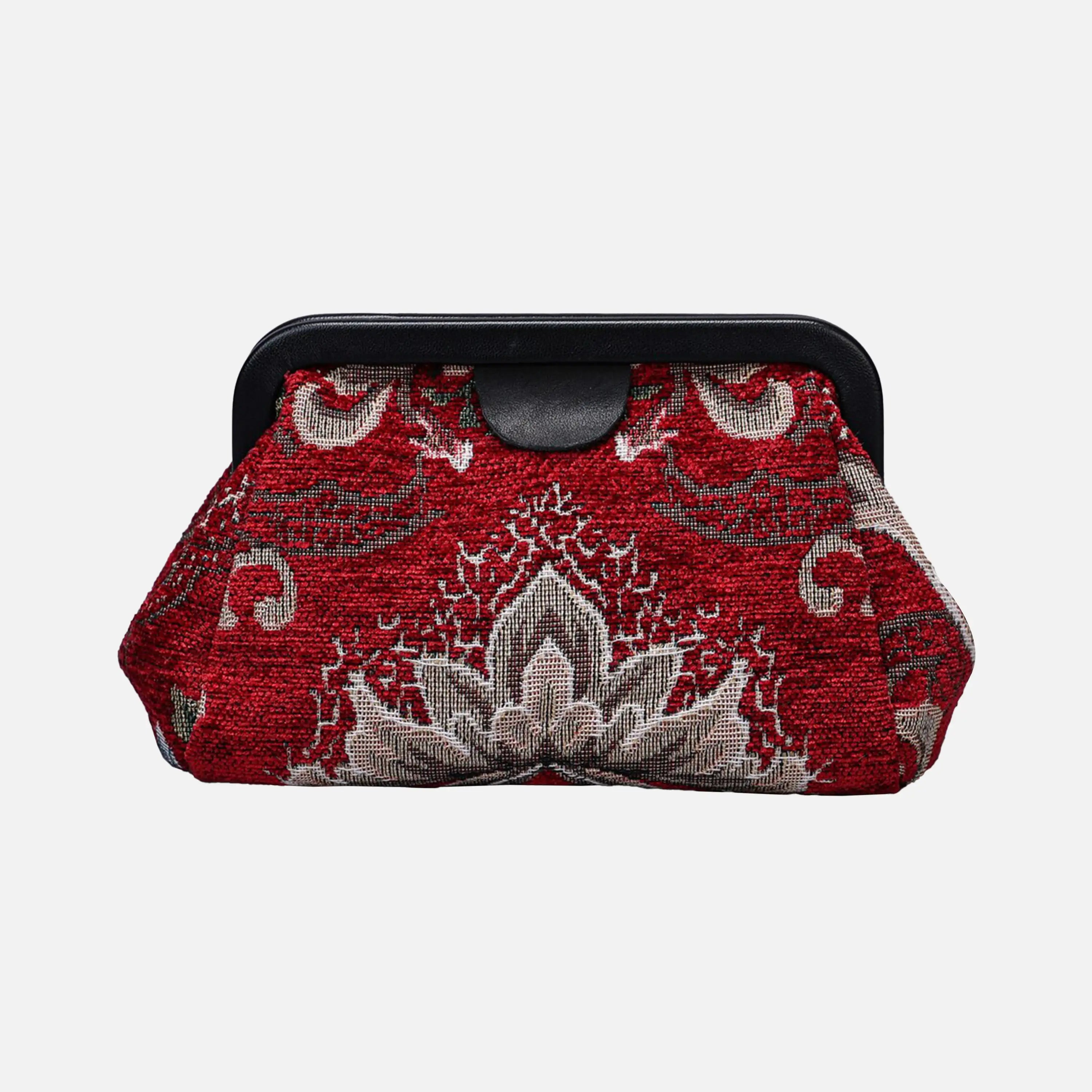Floral Red Evening Bag Clutch carpet bag of America overview