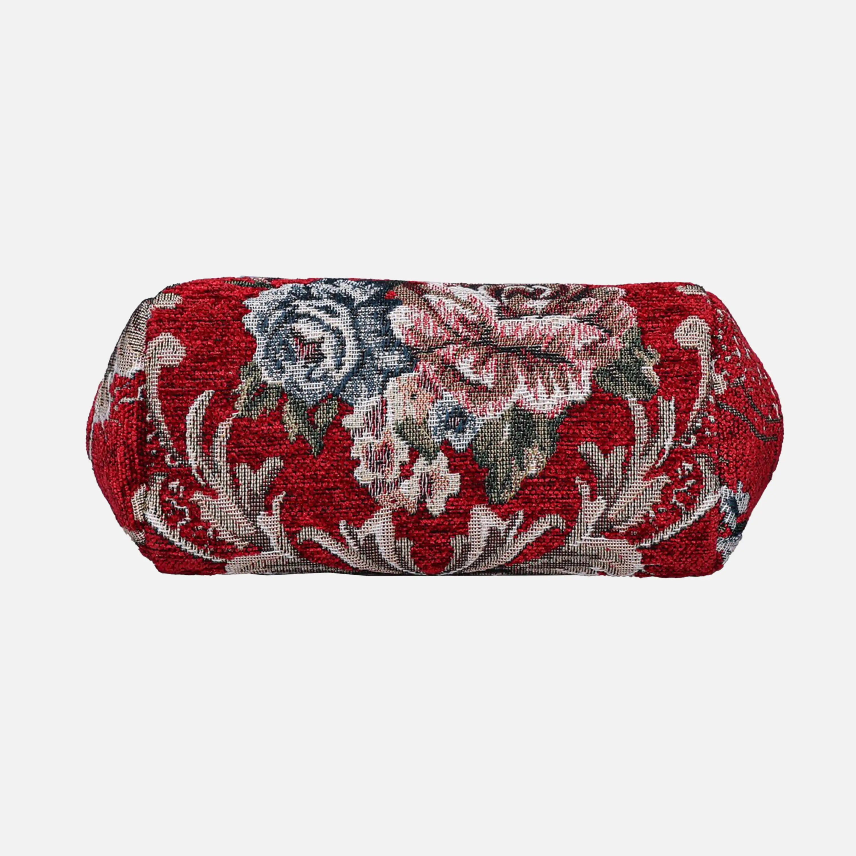 Floral Red Evening Bag Clutch carpet bag of America bottom